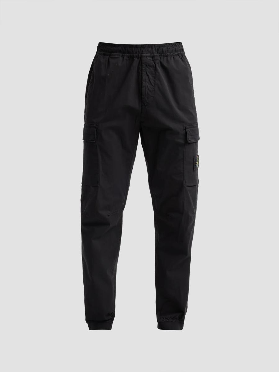 Stone Island Men's Cargo Jogger Pants In Black