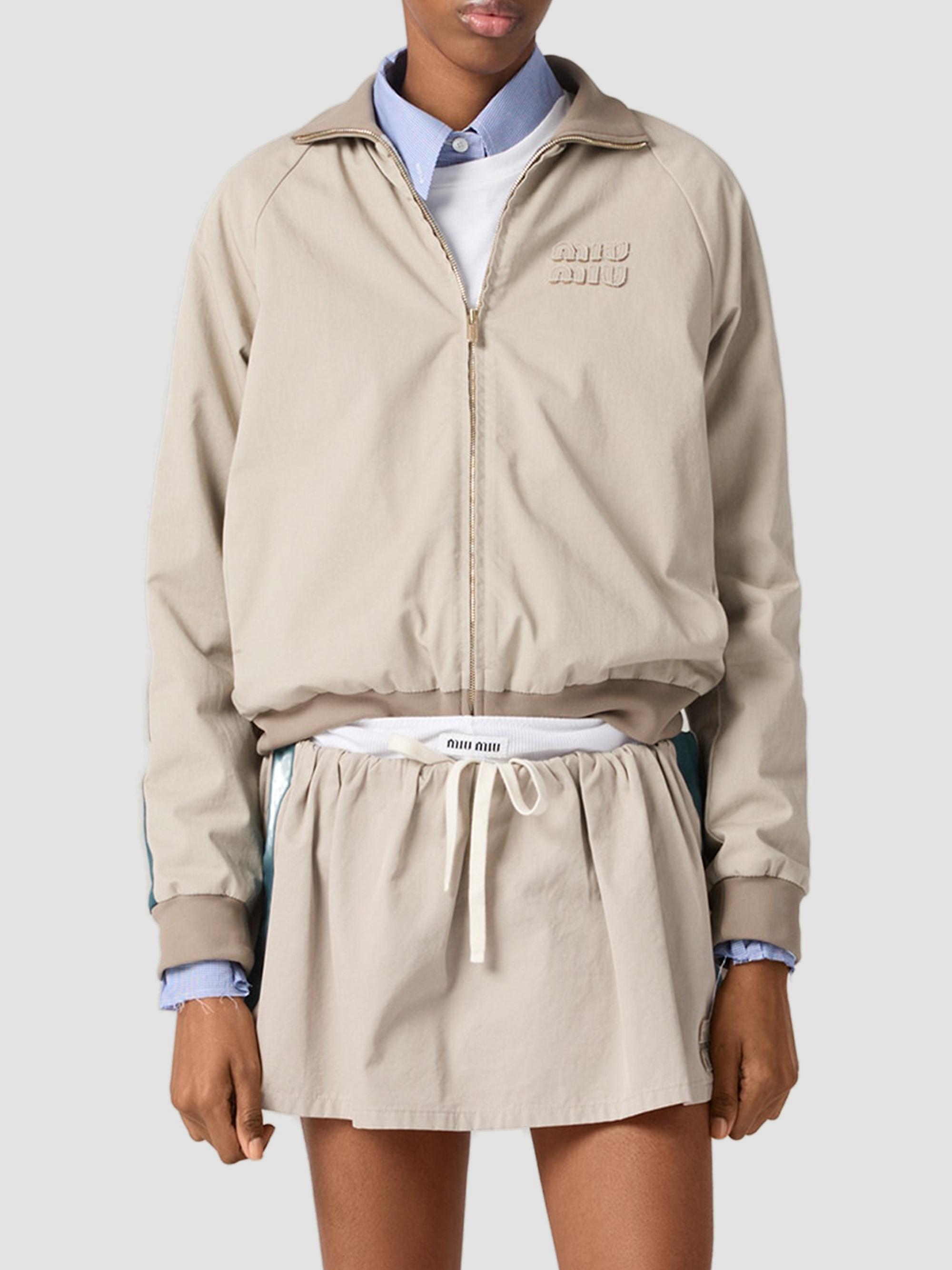 Miu Miu Washed Twill Blouson Jacket | Saks Fifth Avenue