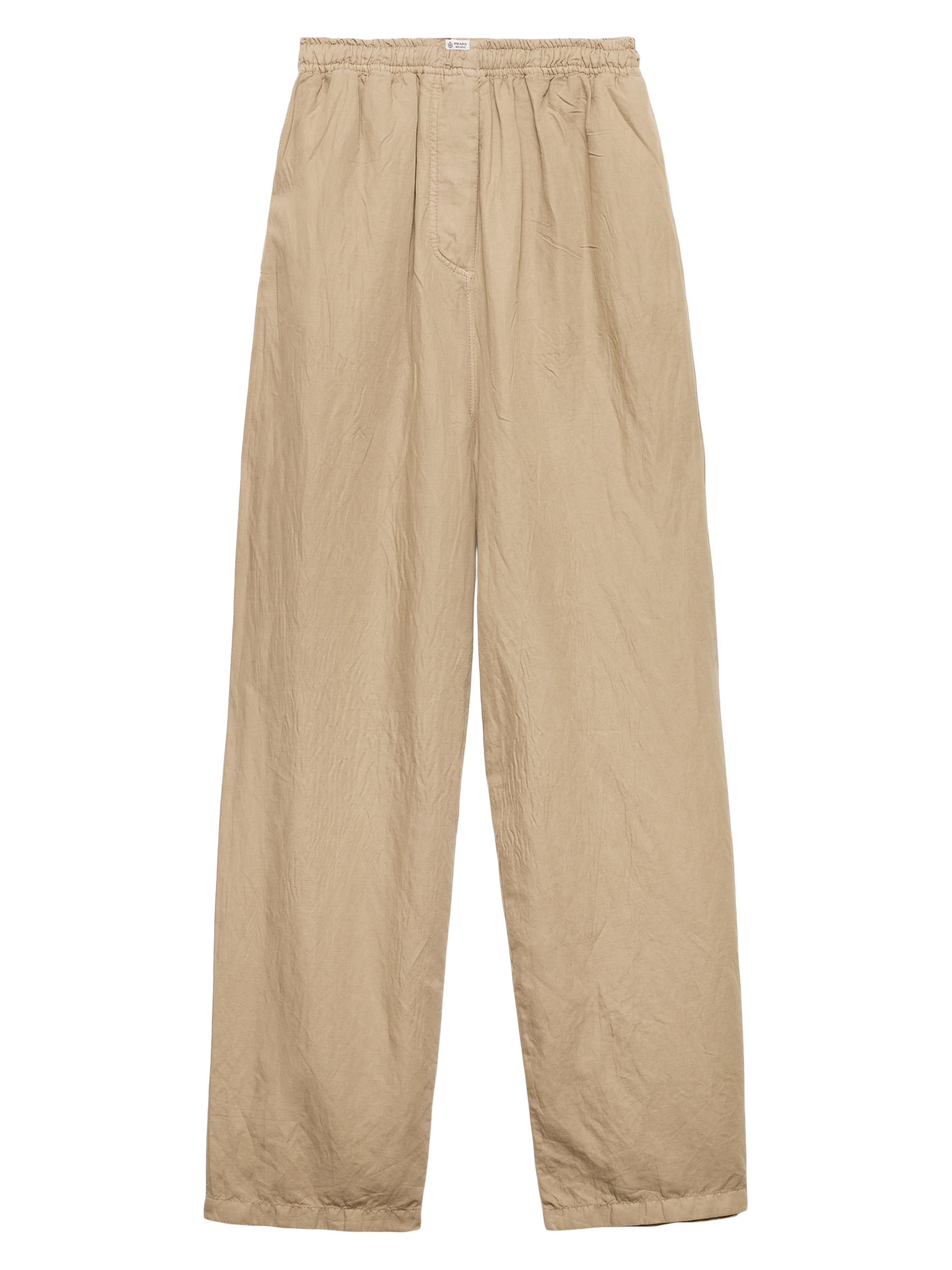 Prada Women's Old Cotton and Linen Pants - Beige