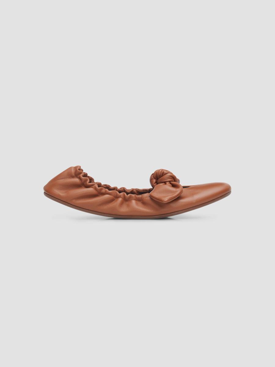 Zimmermann Women's Carousel Leather Ballerina Flats In Caramel