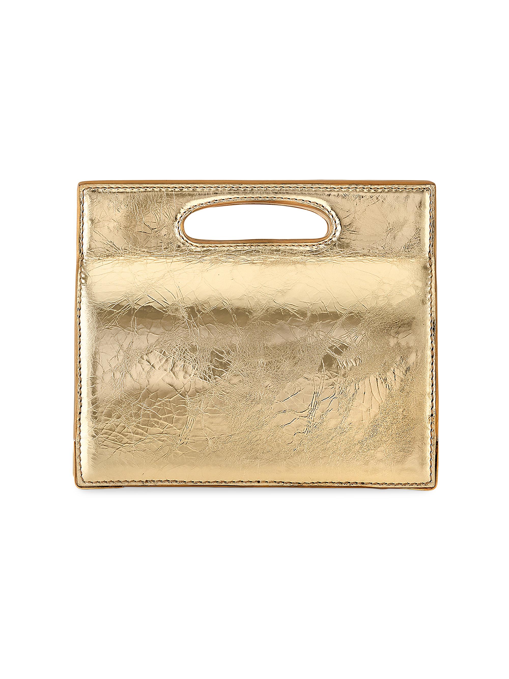 Tyler Ellis Women's Stella Miniature Top Handle Bag in Antiqued Leather - Golden Halo