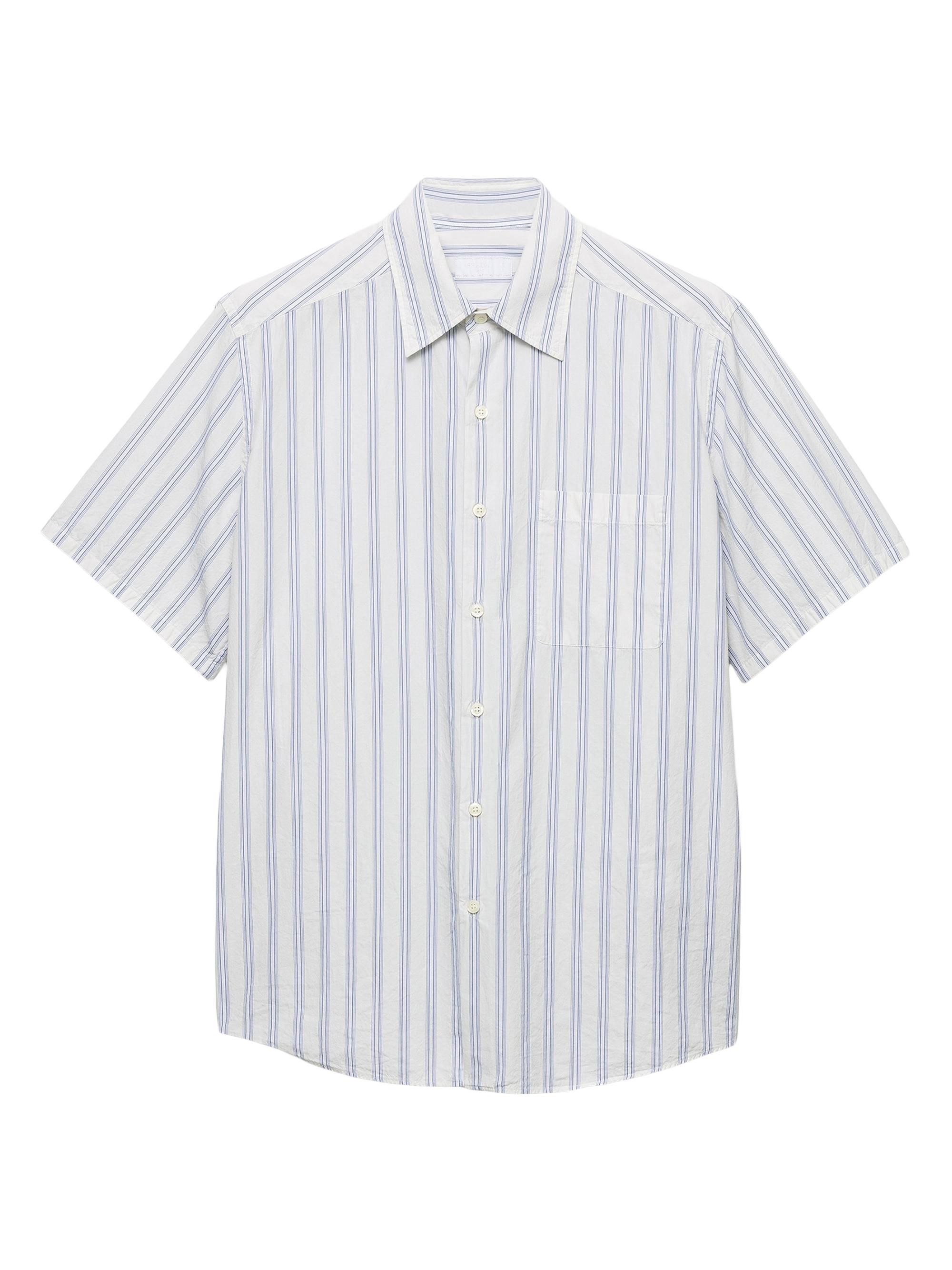 Prada Men's Cotton Shirt - White Blue | Thumbnail 6