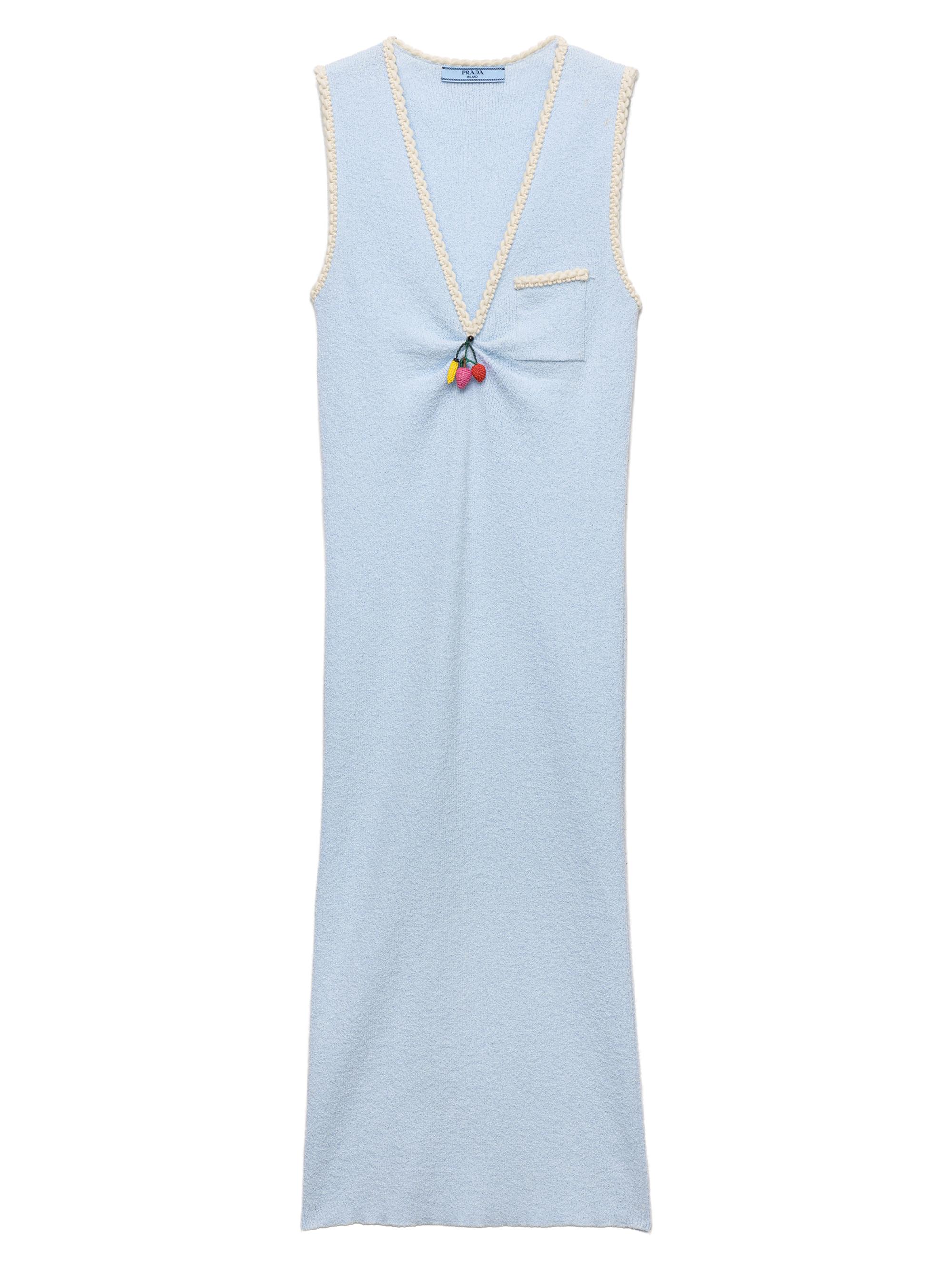 Prada Women's Cotton Bouclé Dress - Blue