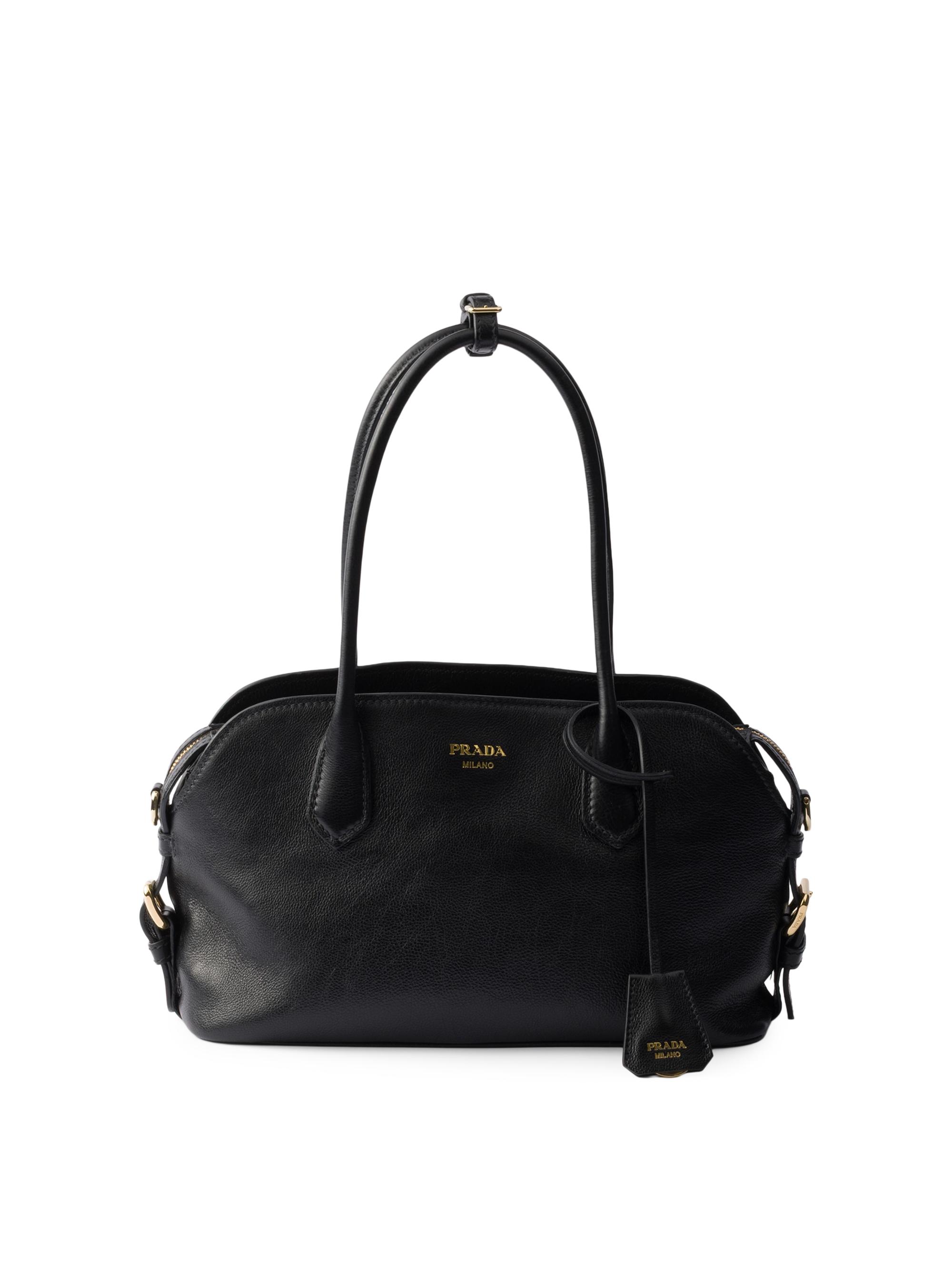 Prada Women's Leather Top Handle Bag - Brown