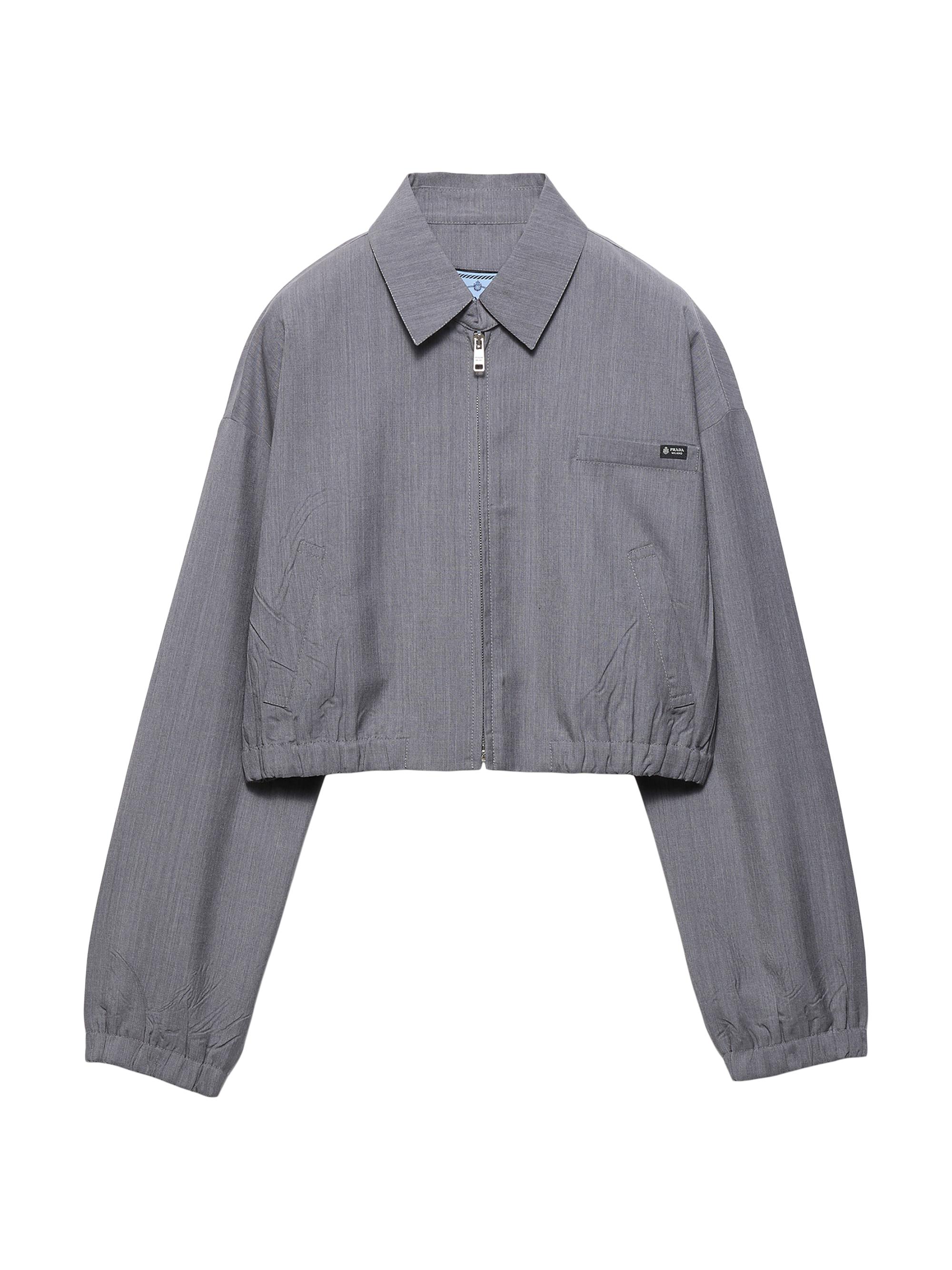 Prada Women's Light Mohair Blouson Jacket - Grey