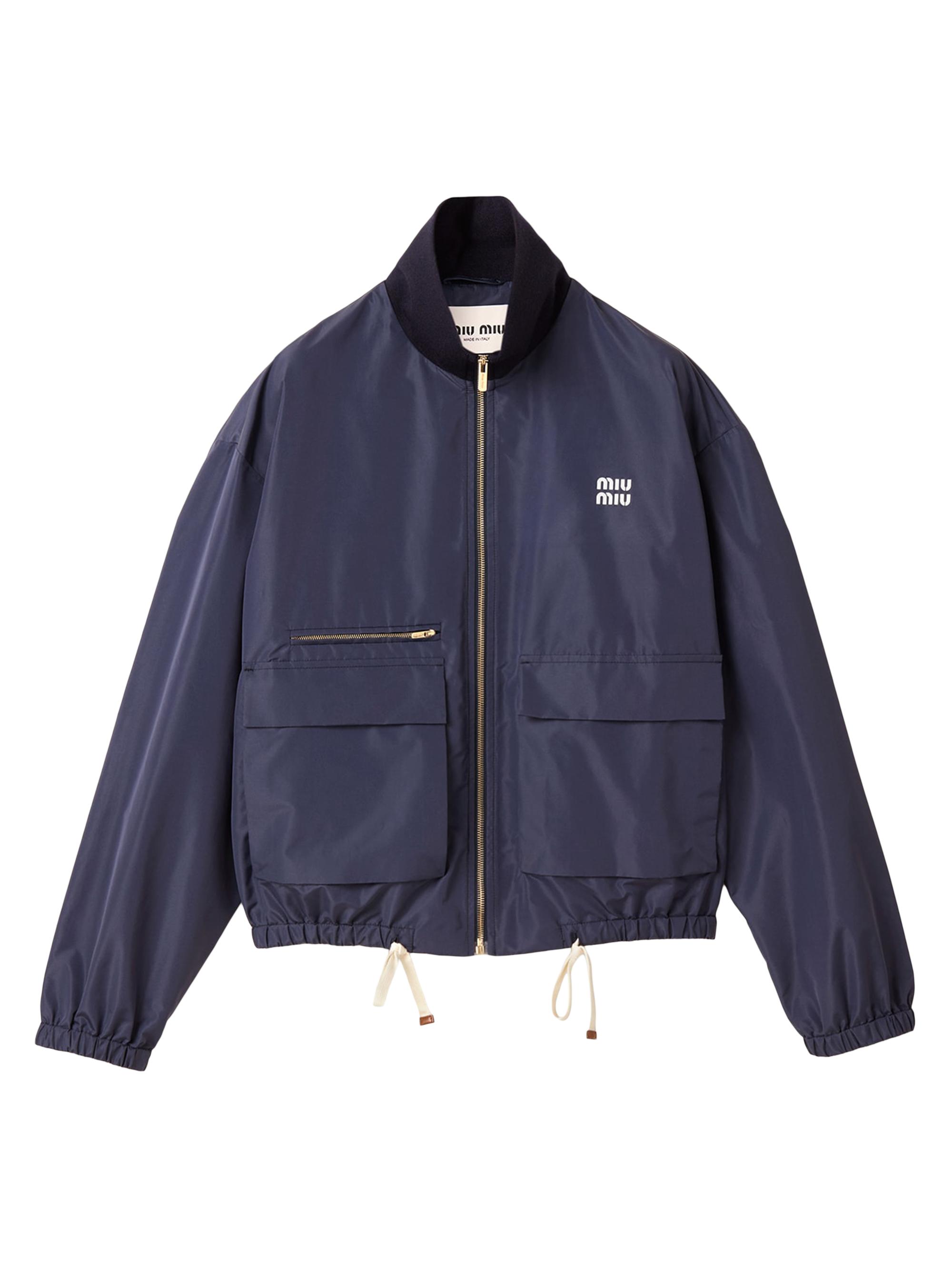 Miu Miu Women's Technical Fabric Blouson Jacket - Blue