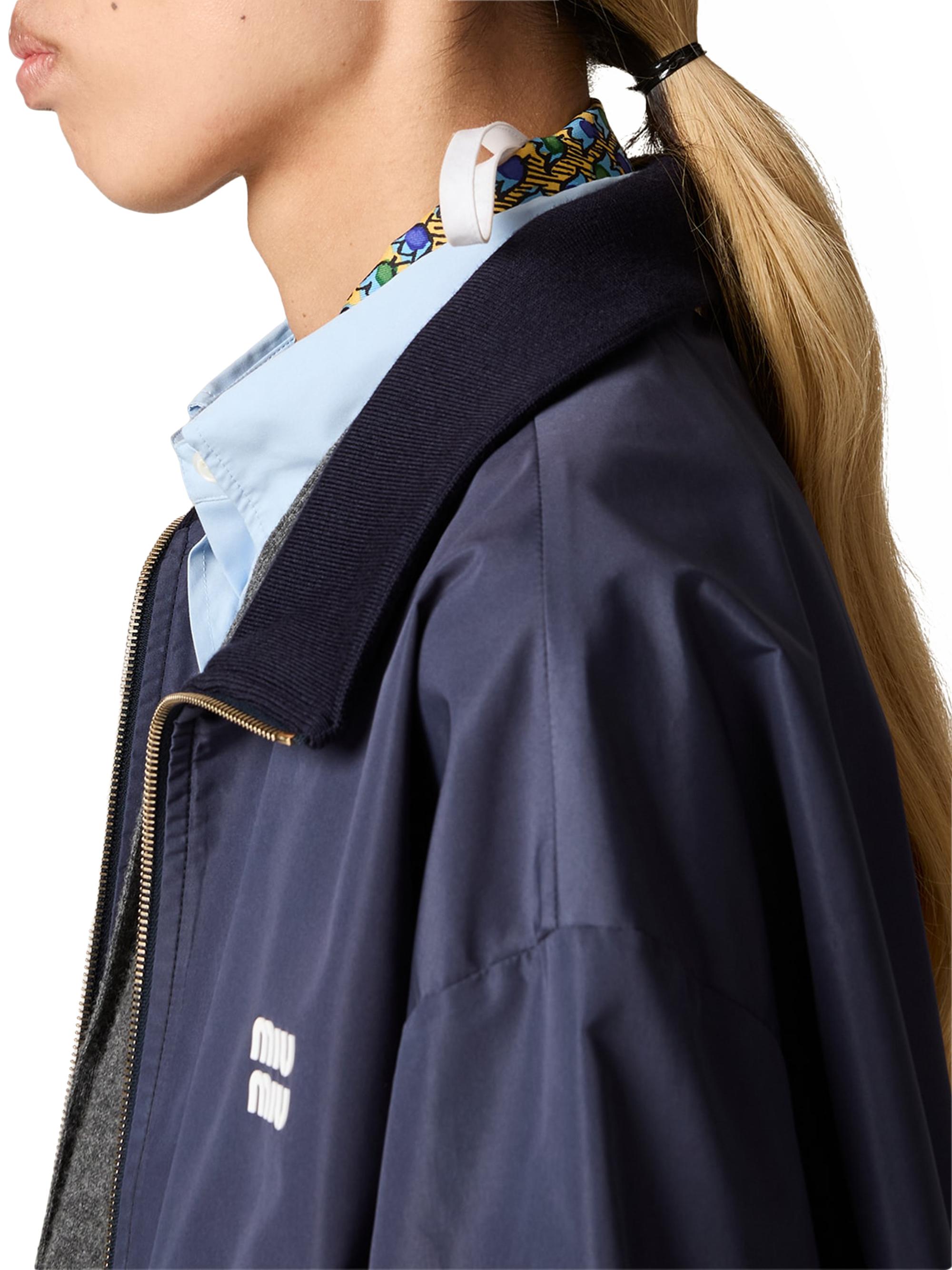 MIU 404 ナイロンジャケット ネイビー Miu Miu Technical Fabric Blouson Jacket | Saks Fifth Avenue