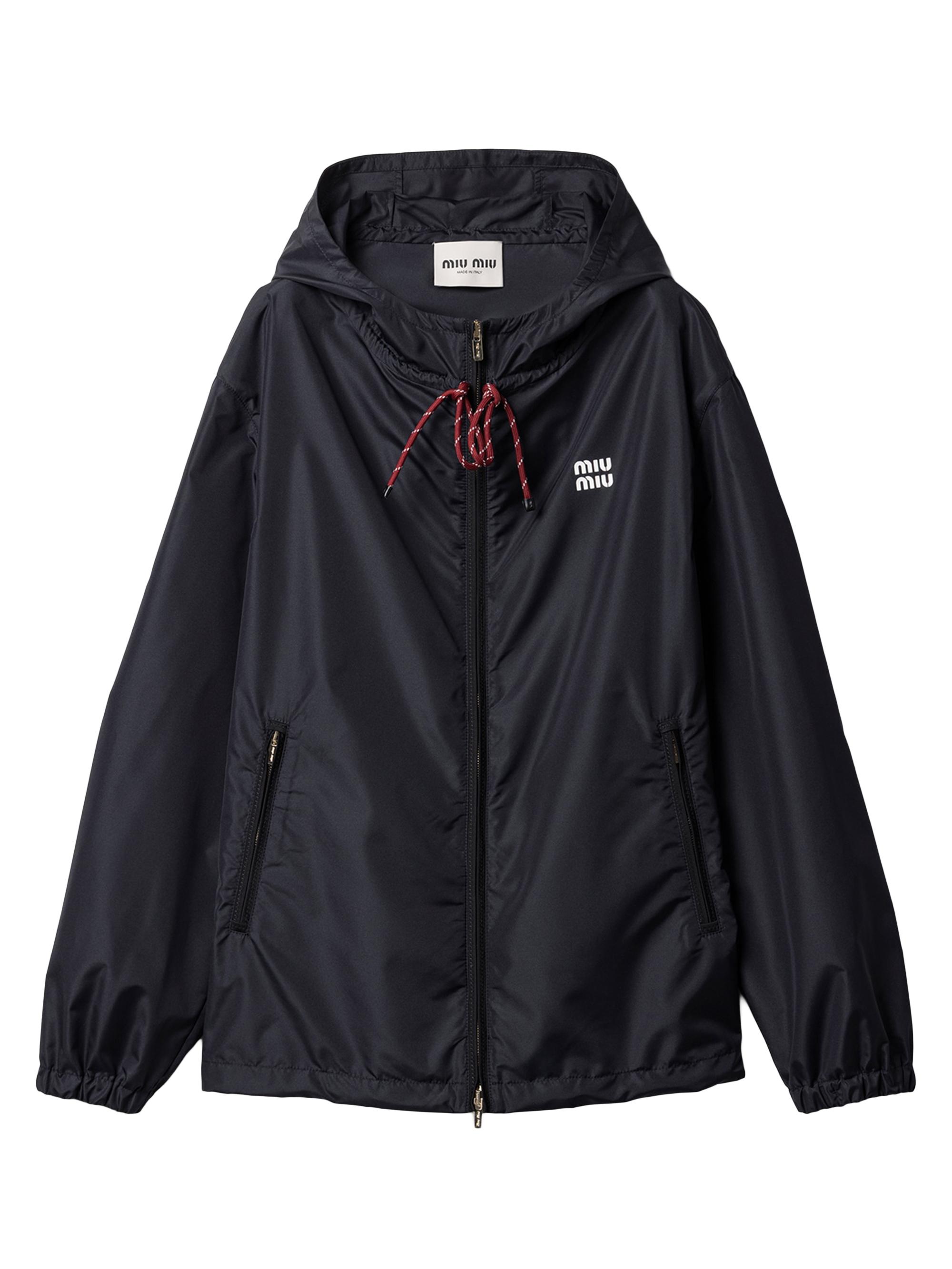 Miu Miu Women's Technical Fabric Blouson Jacket - Blue - Women's Clothing