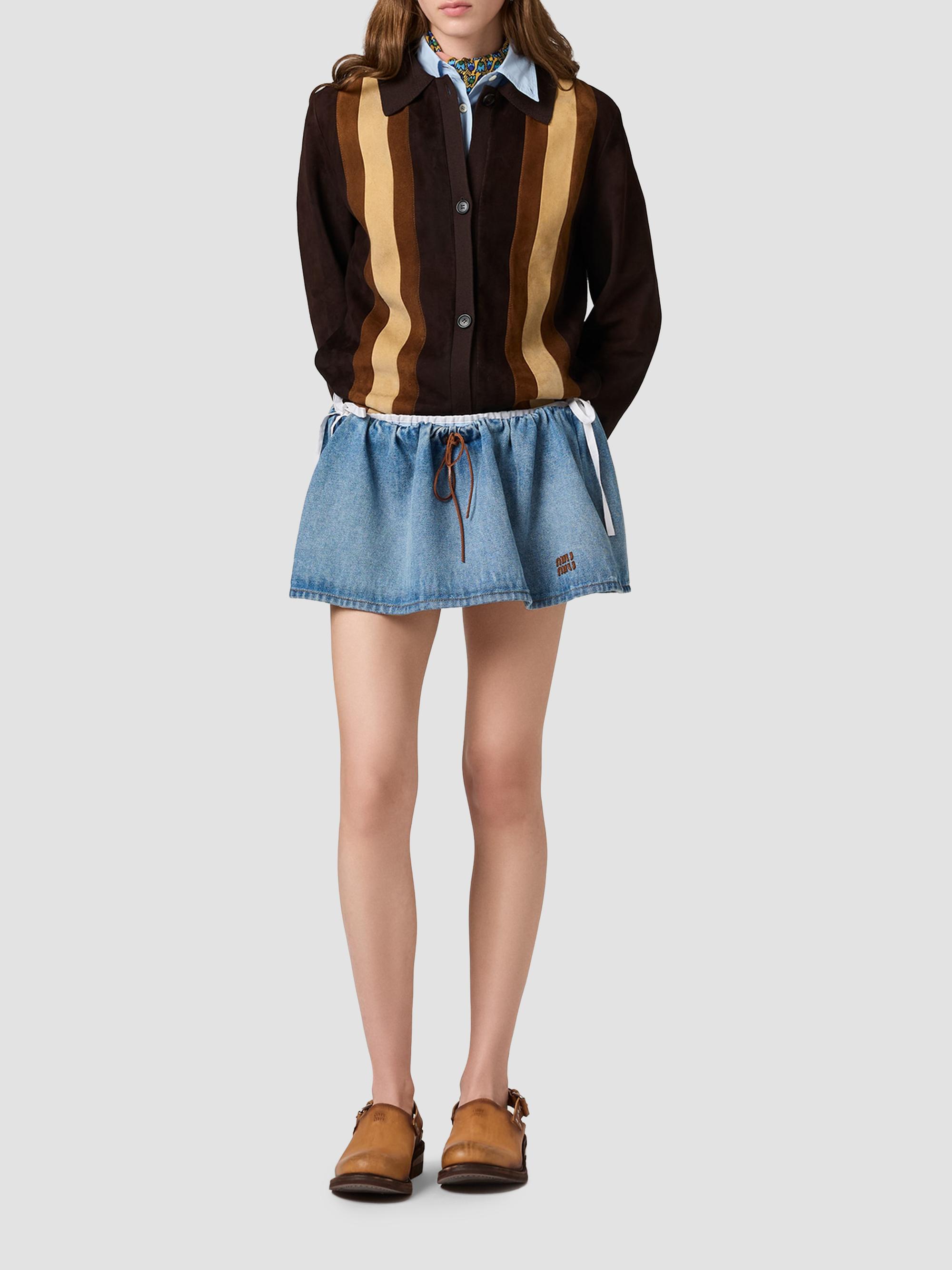 Miu Miu Washed Denim Mini-Skirt | Saks Fifth Avenue