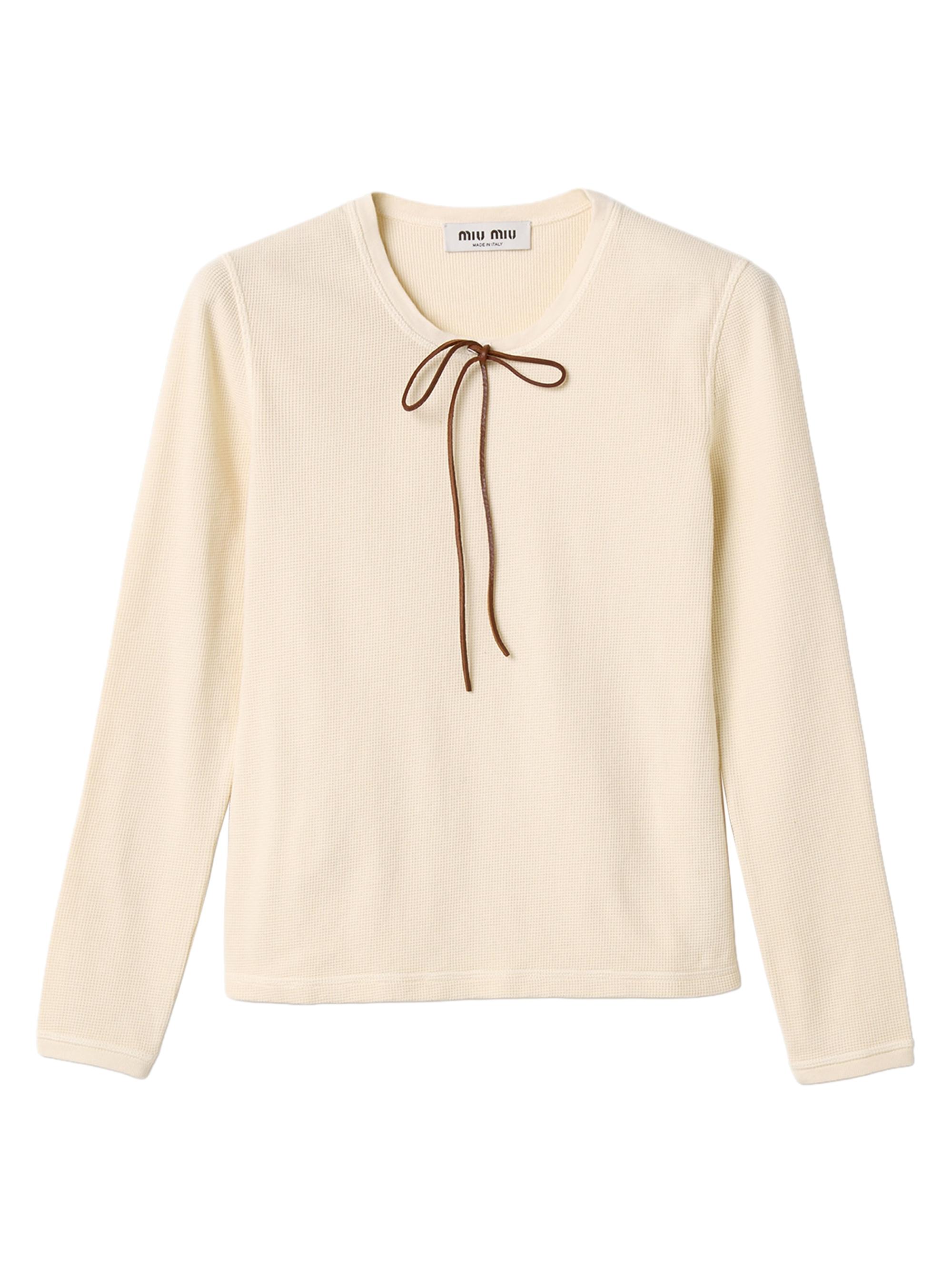 Miu Miu Women's Cotton T-Shirt - Beige