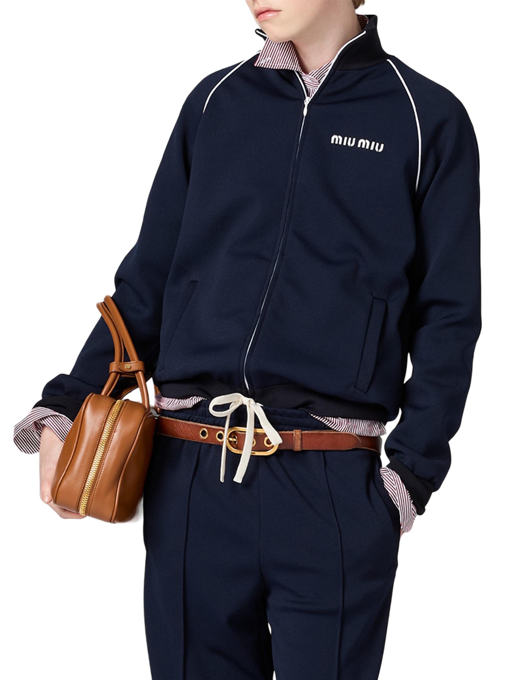 Miu Miu Technical Jersey Blouson Jacket | Saks Fifth Avenue