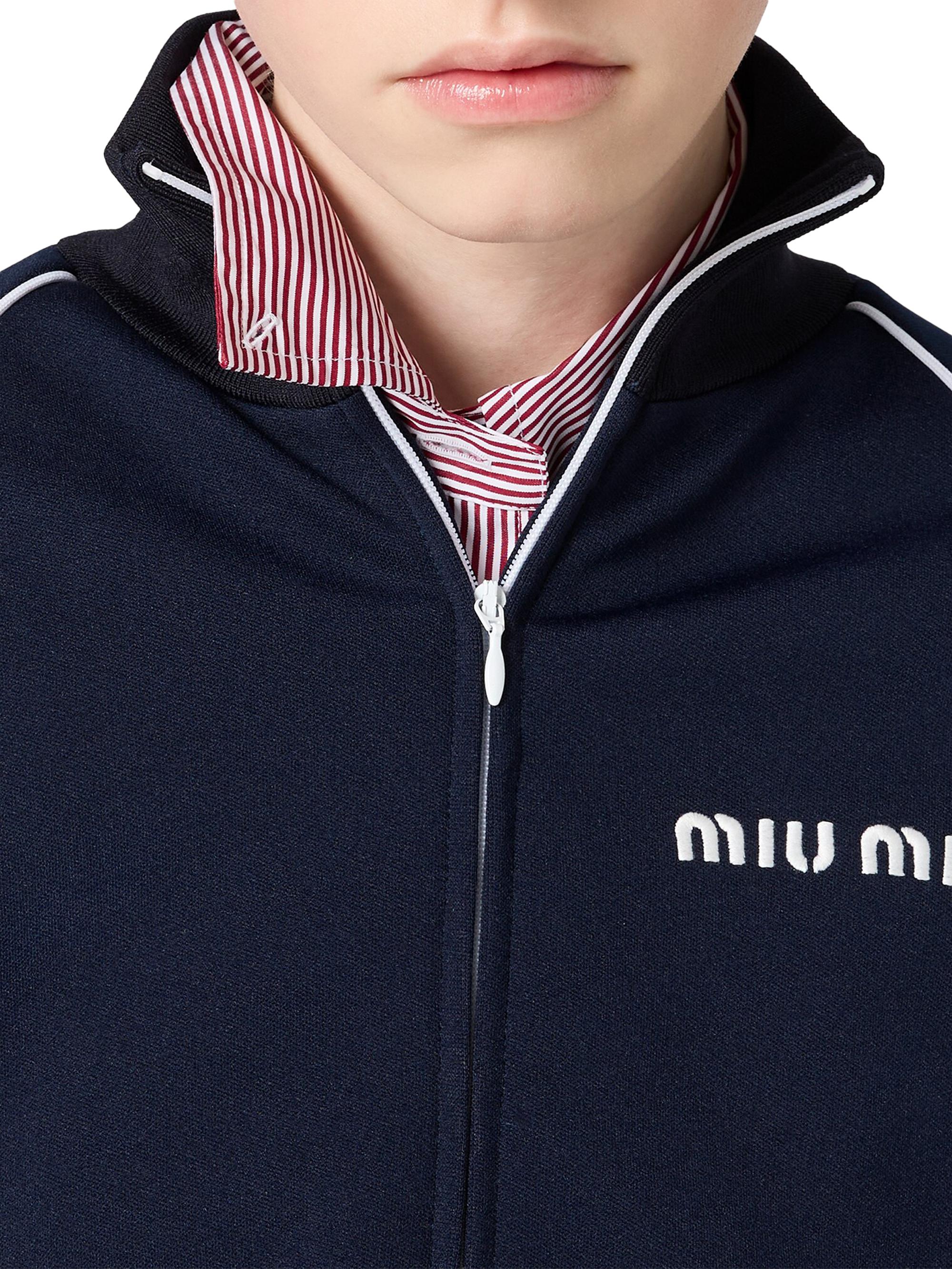 Miu Miu Technical Jersey Blouson Jacket | Saks Fifth Avenue