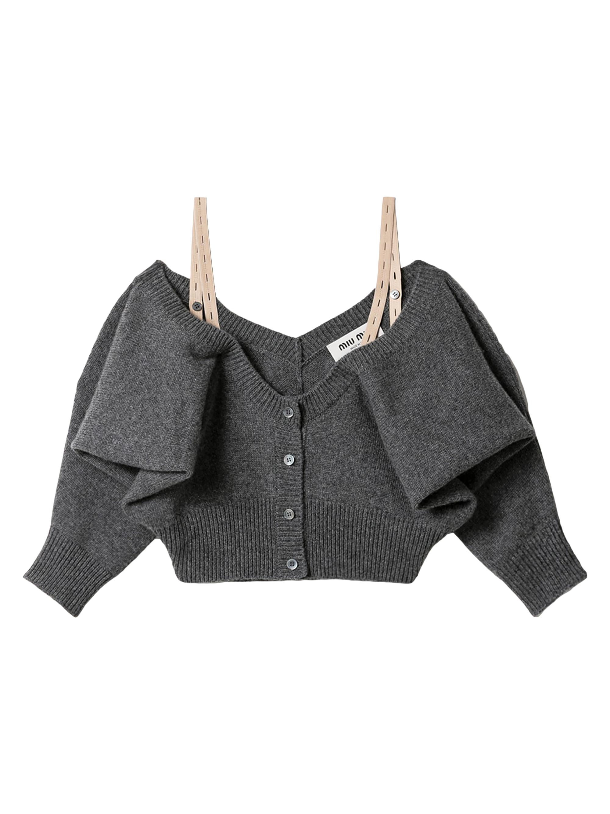 Miu Miu Women's Cashmere Cardigan - Grey