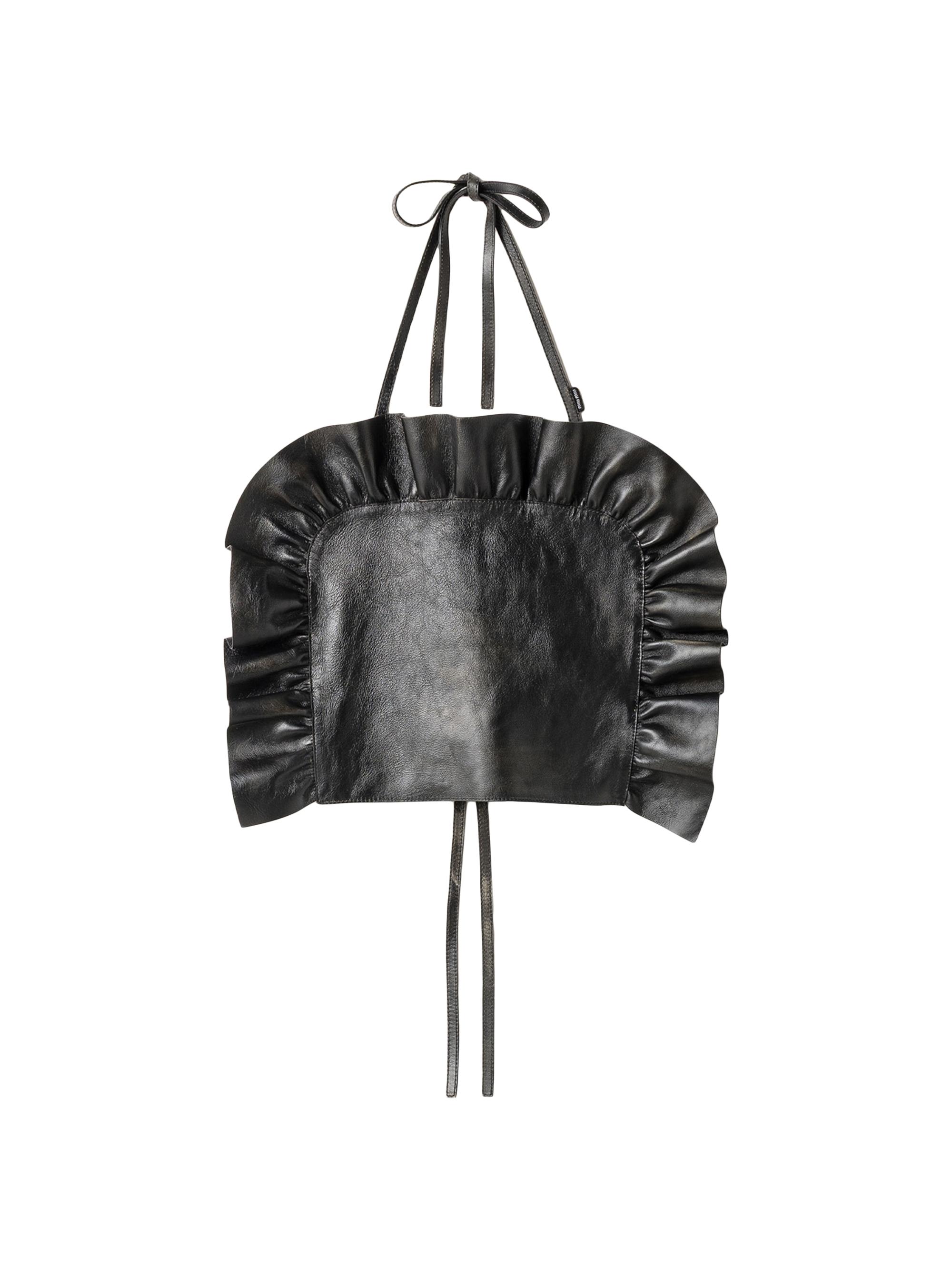 Miu Miu Women's Leather Top - Black