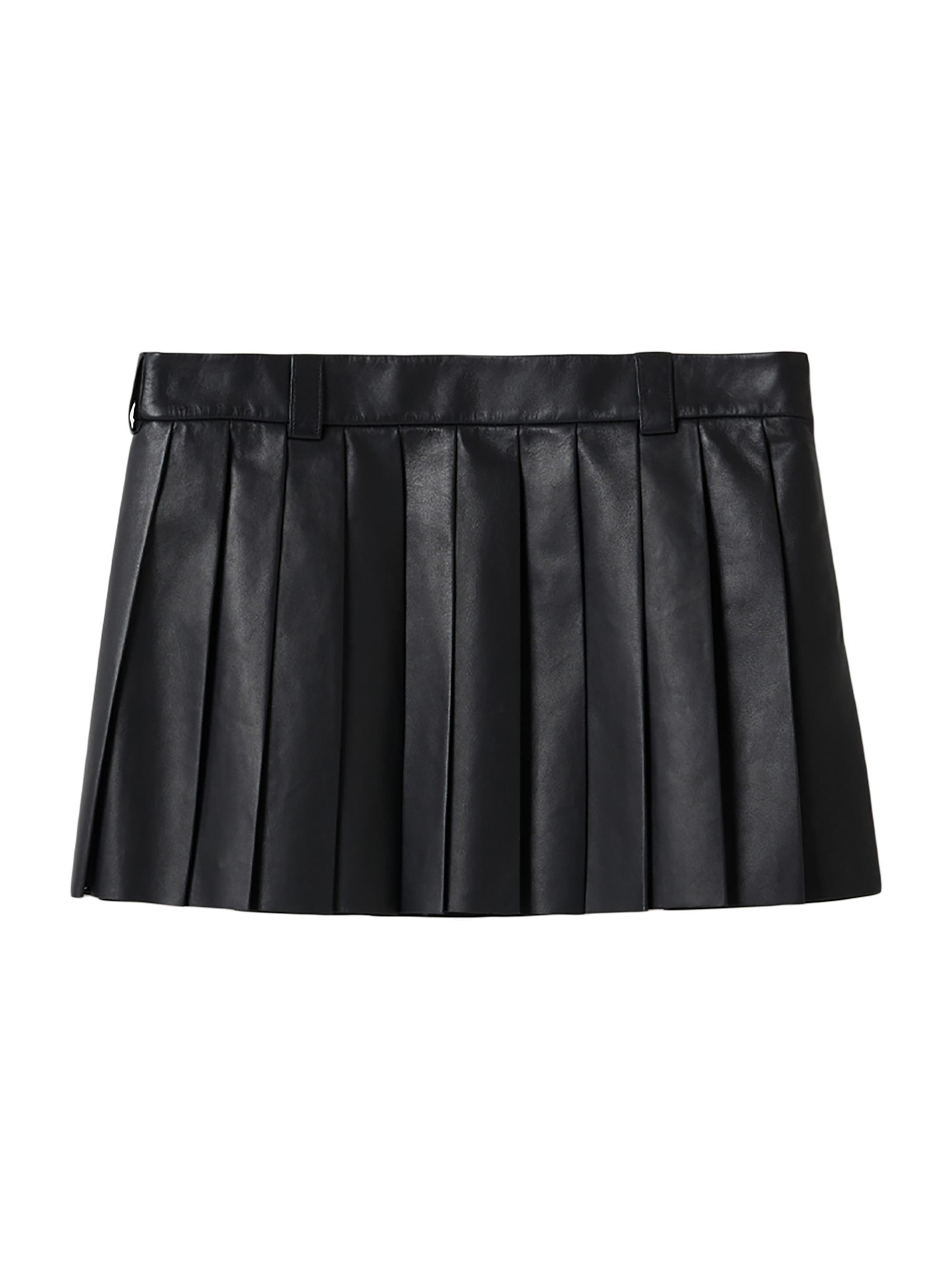Miu Miu Nappa Leather Skirt | Saks Fifth Avenue