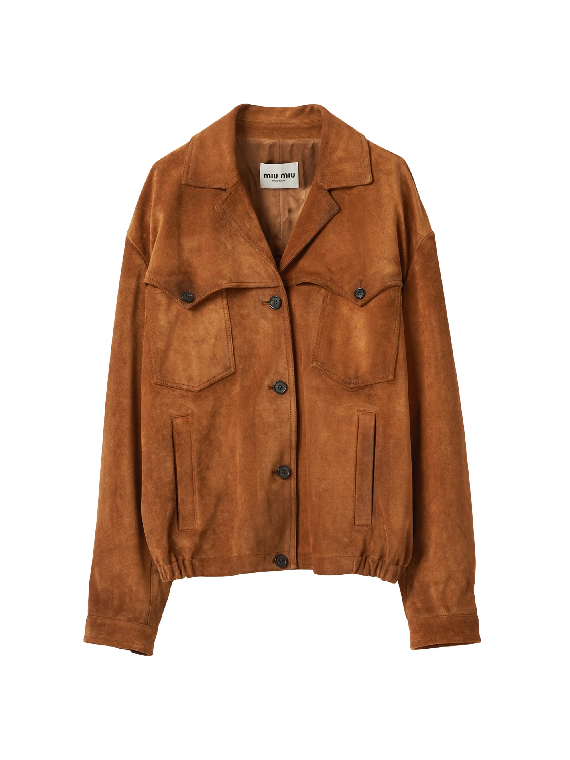 Miu Miu Women's Suede Jacket - Brown