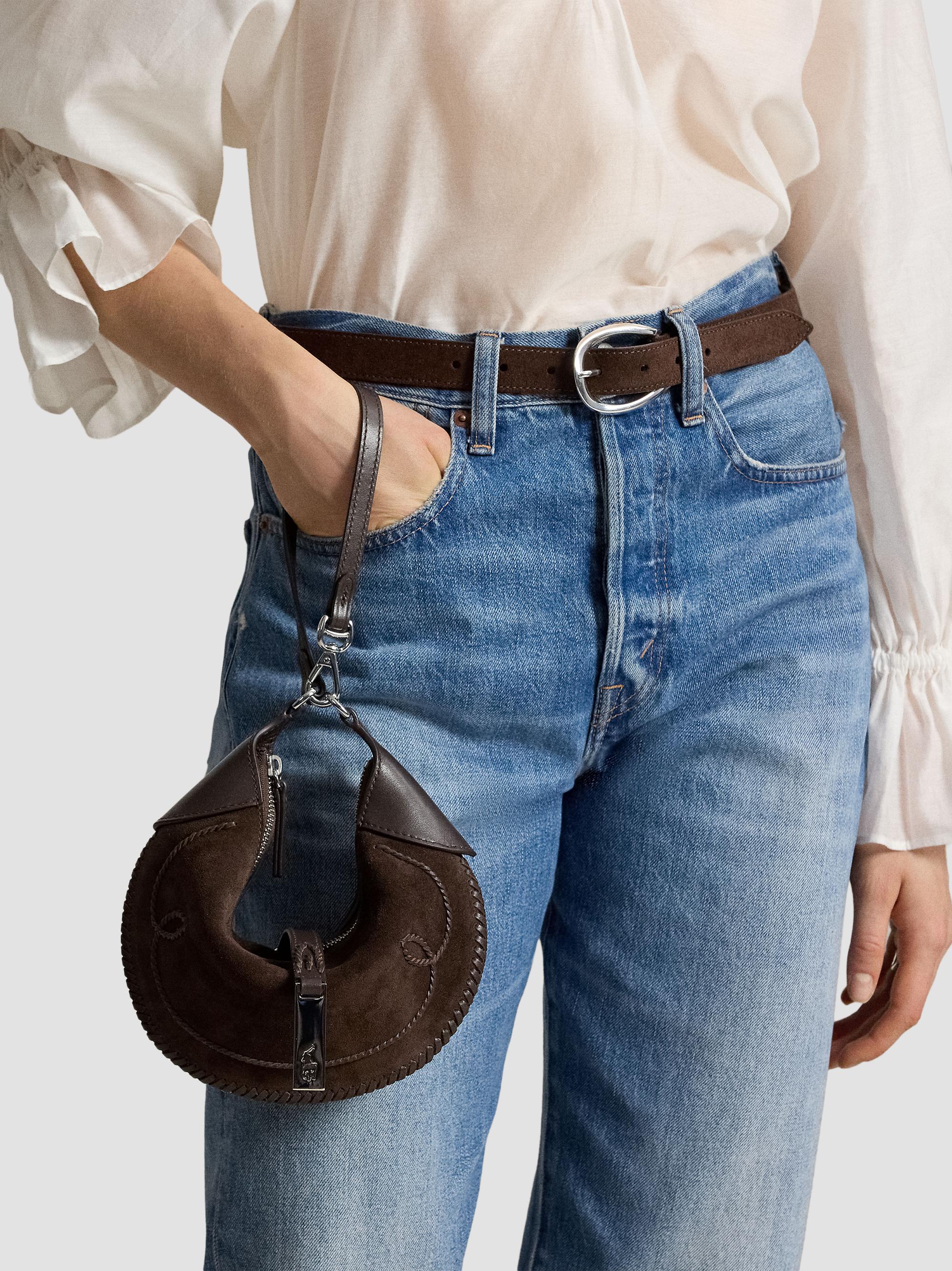 Polo Ralph Lauren Women's Polo ID Western Suede Shoulder Bag - Chocolate Tobacco | Thumbnail 2