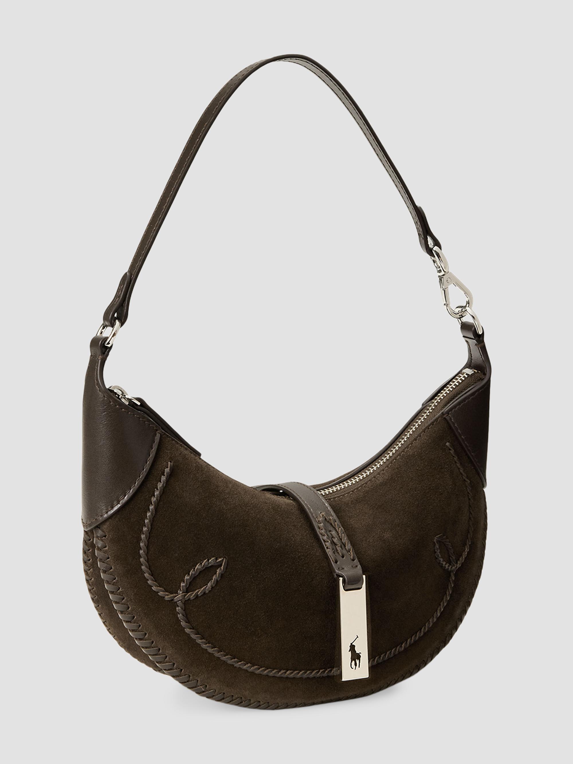 Polo Ralph Lauren Women's Polo ID Western Suede Shoulder Bag - Chocolate Tobacco | Thumbnail 4