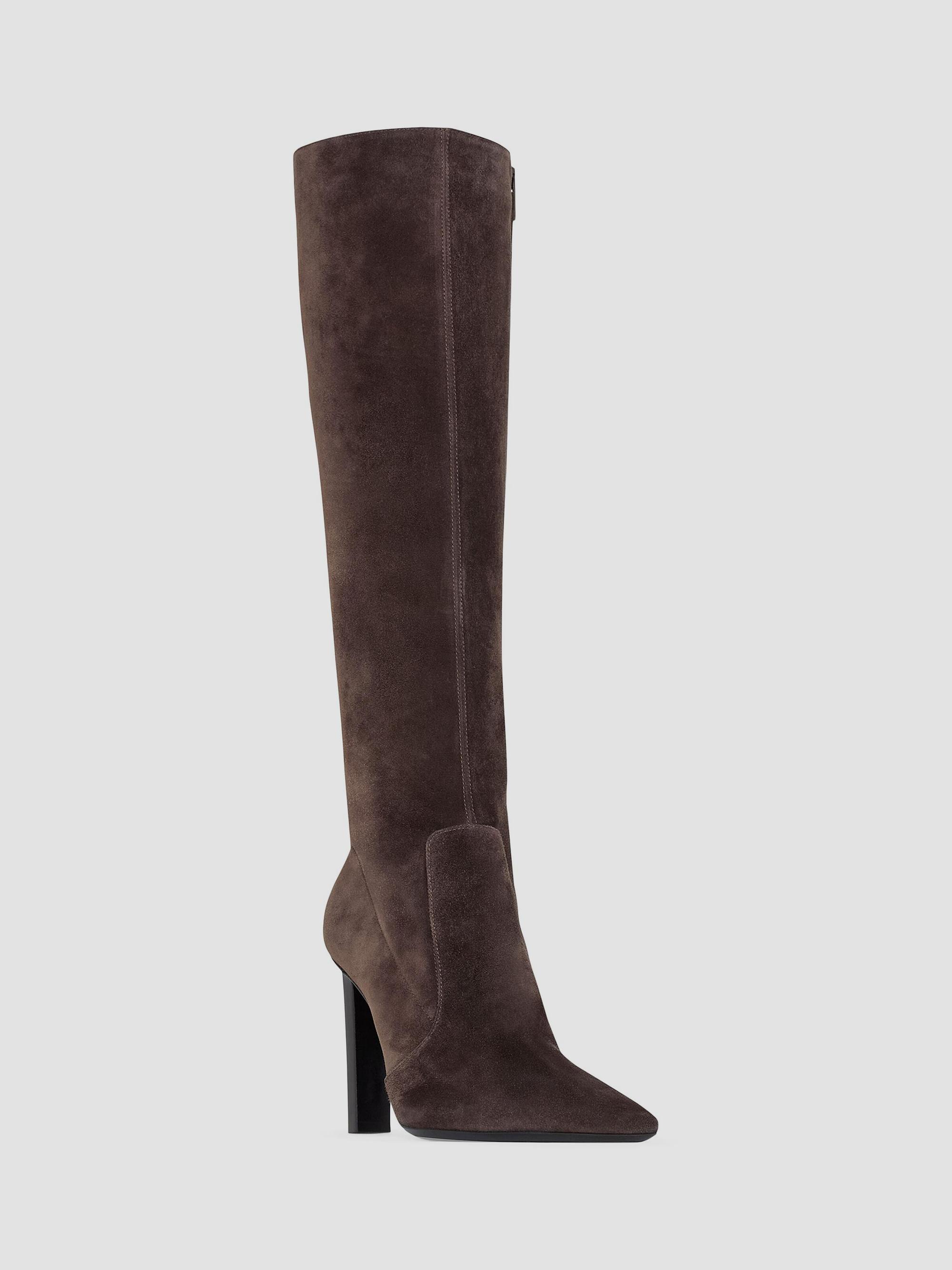 Saint Laurent Francoise Boots in Suede | Saks Fifth Avenue