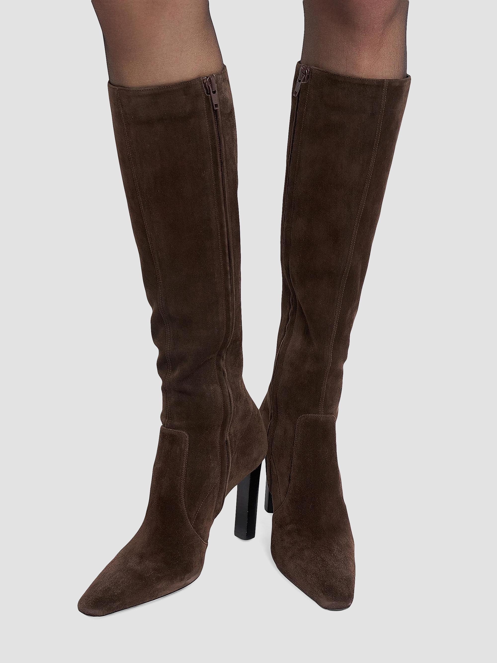 Saint Laurent Francoise Boots in Suede | Saks Fifth Avenue