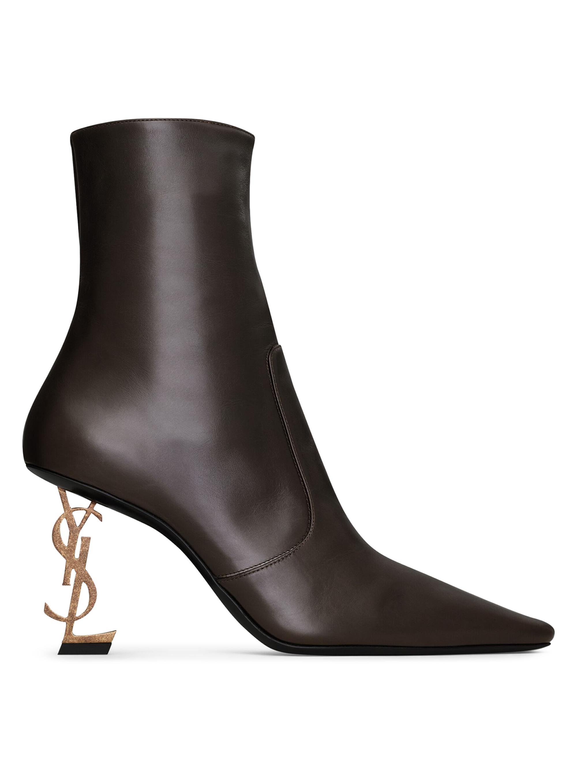 Saint Laurent Women's Booties in Smooth Leather - Brown