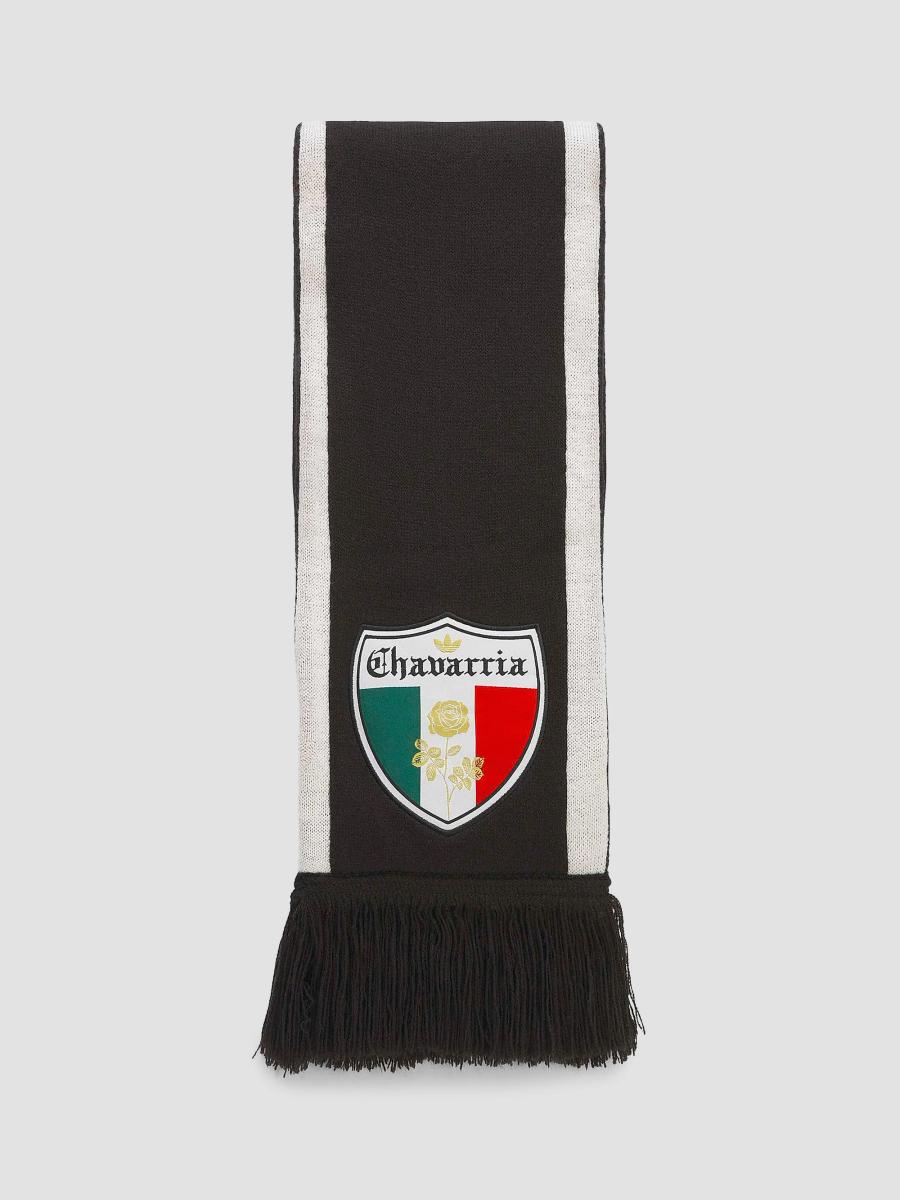 Adidas Originals Men's Adidas X Willy Chavarria Soccer Scarf In Black Scarlet Green