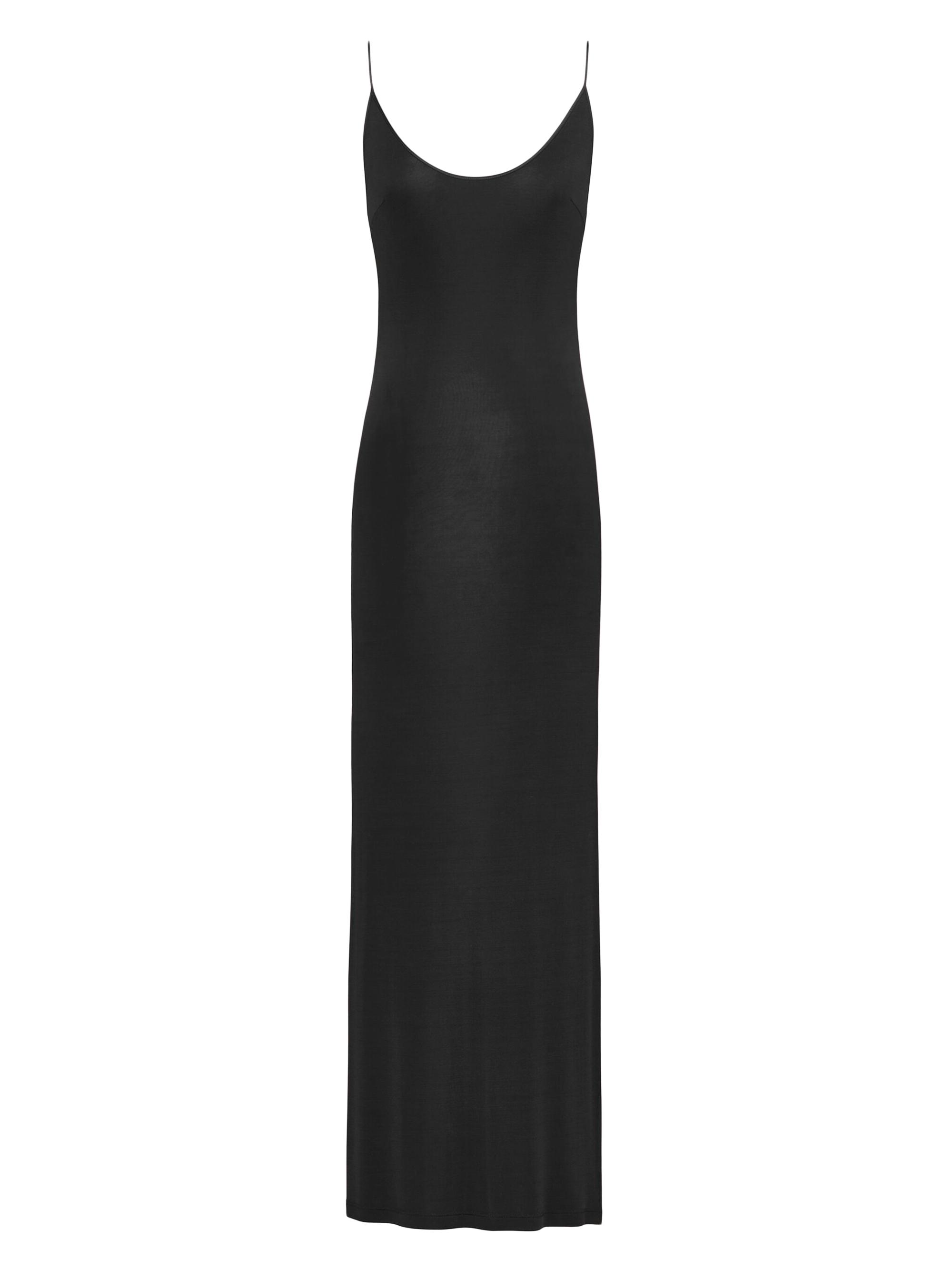 Saint Laurent Women's Cassandre-Chain Backless Dress in Knit - Noir - Women's Clothing