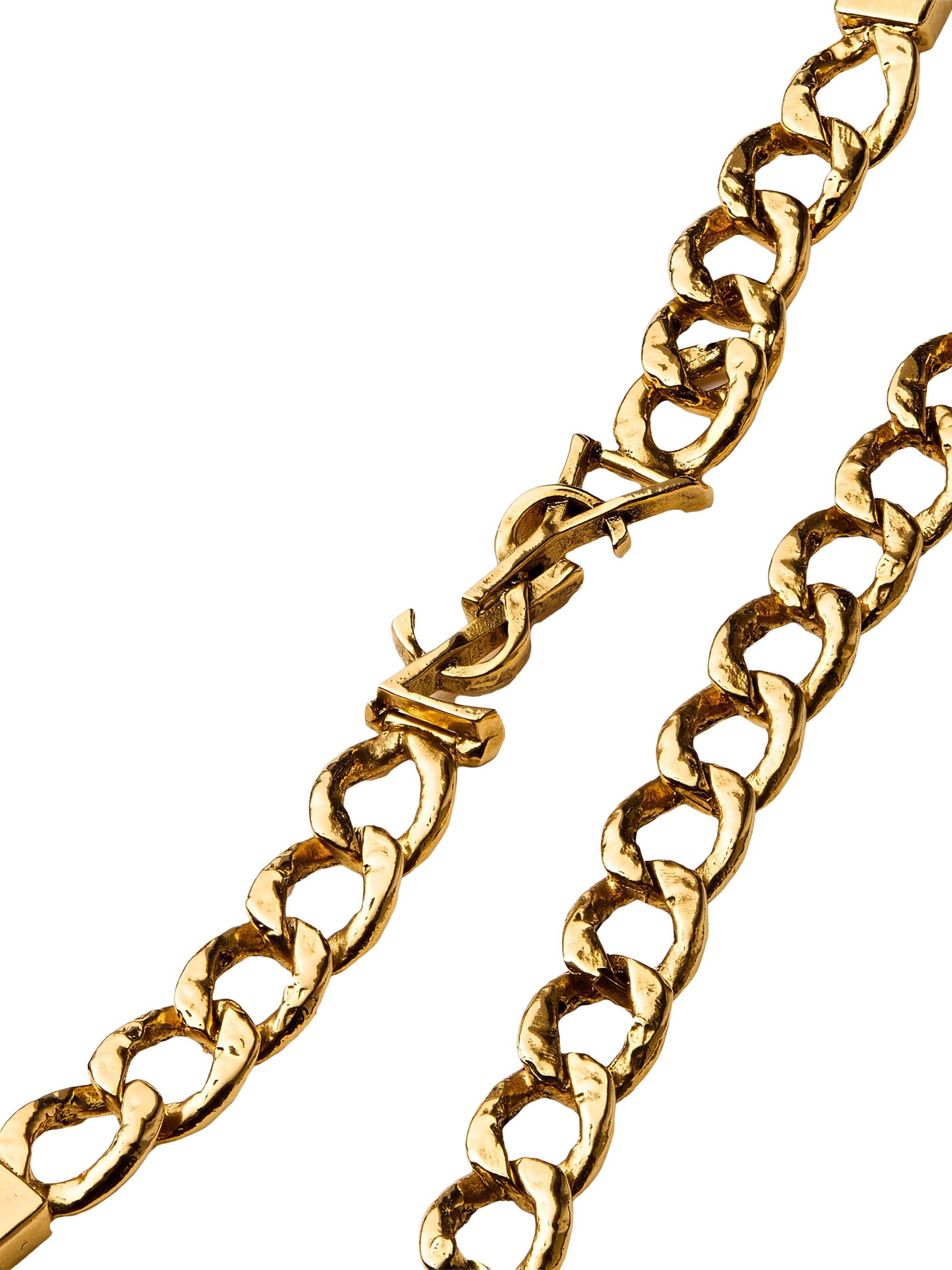 Saint Laurent Women's Cassandre-Chain Backless Dress in Knit - Noir | Thumbnail 6