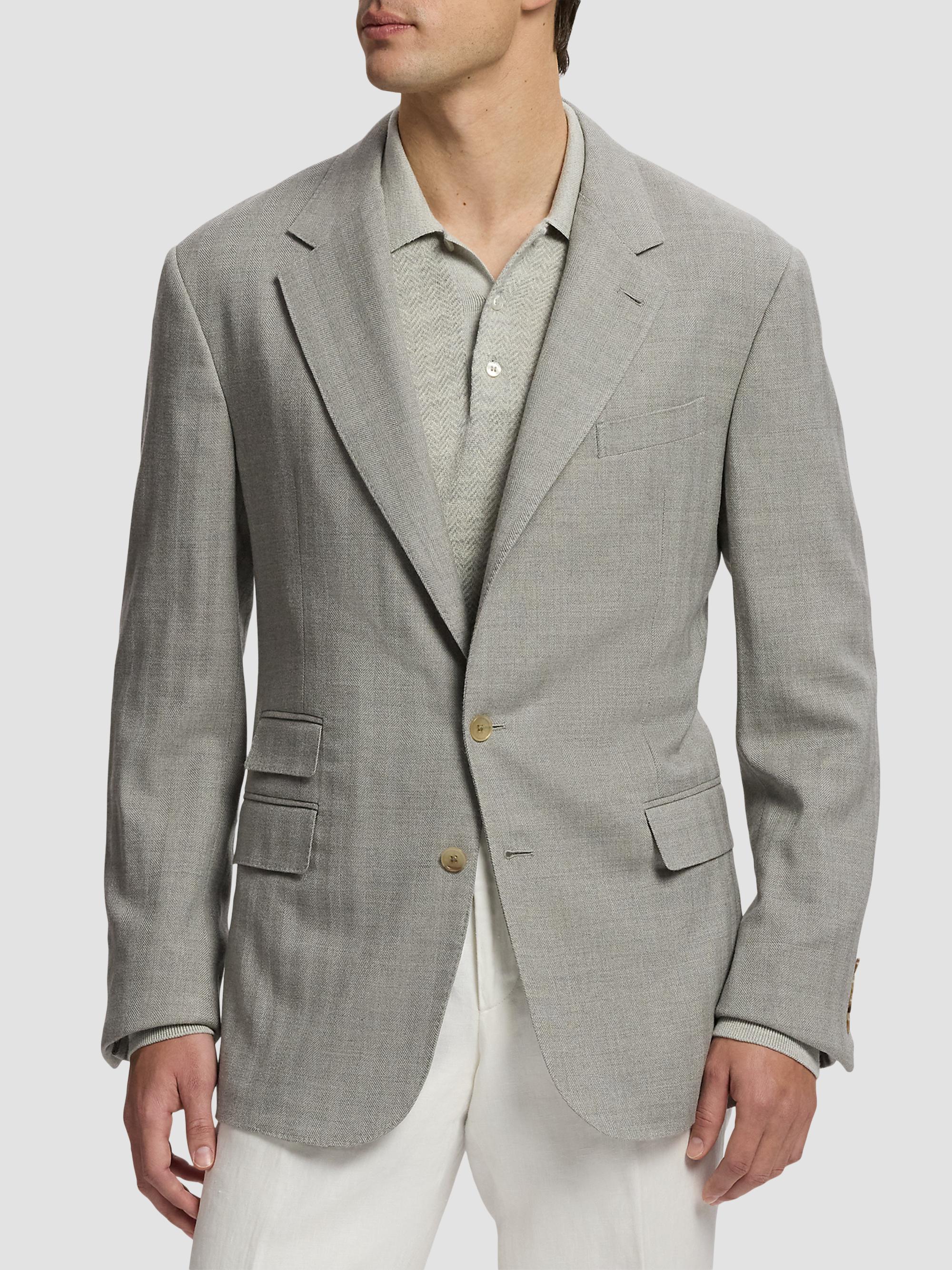 Ralph Lauren Purple Label Herringbone Cashmere-Wool Single