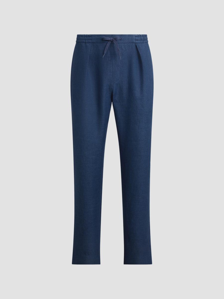 Ralph Lauren Purple Label Linen Glen Checked Trousers | Saks Fifth