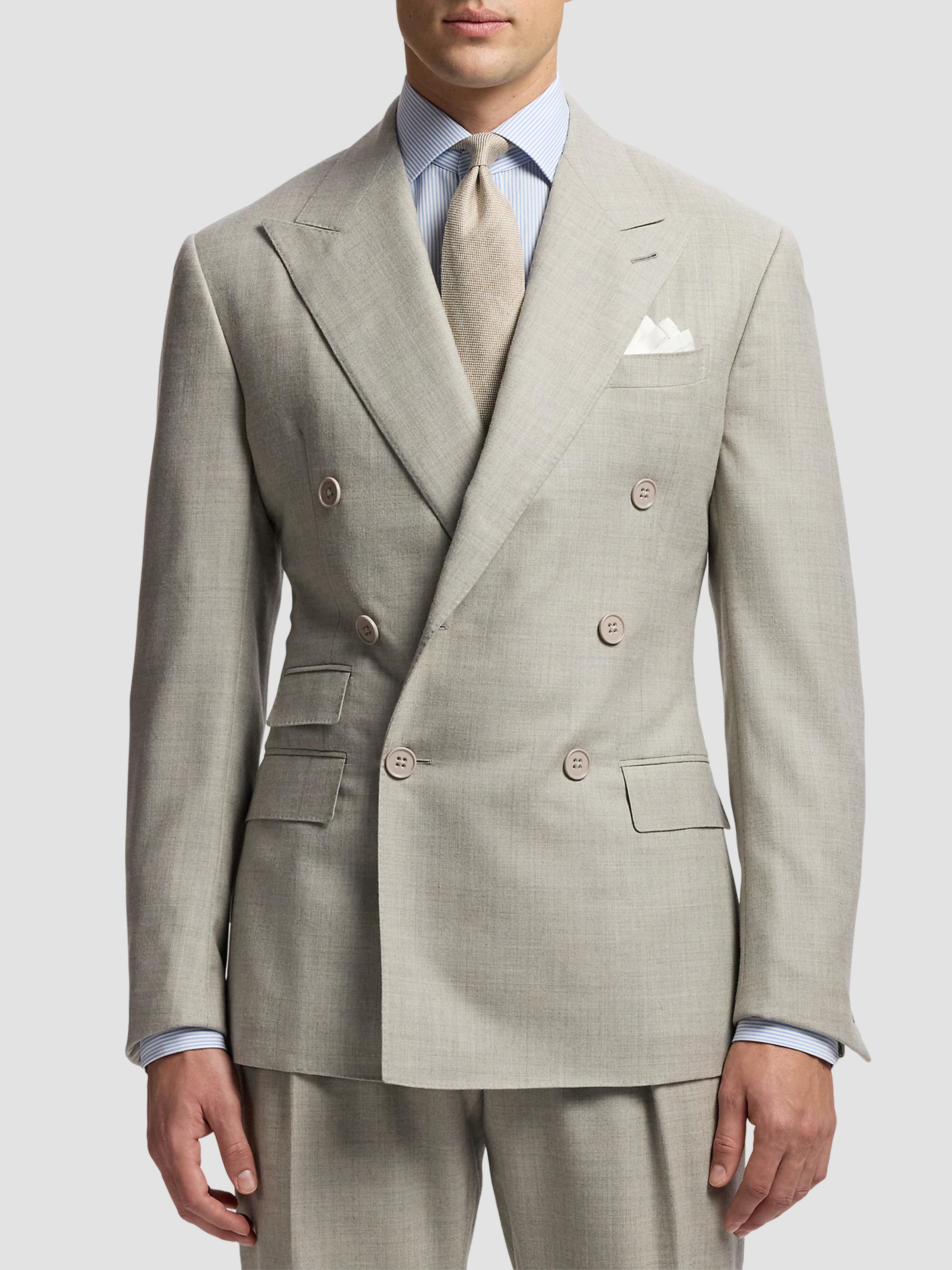 Ralph Lauren Purple Label Double-Breasted Wool Flannel Suit | Saks