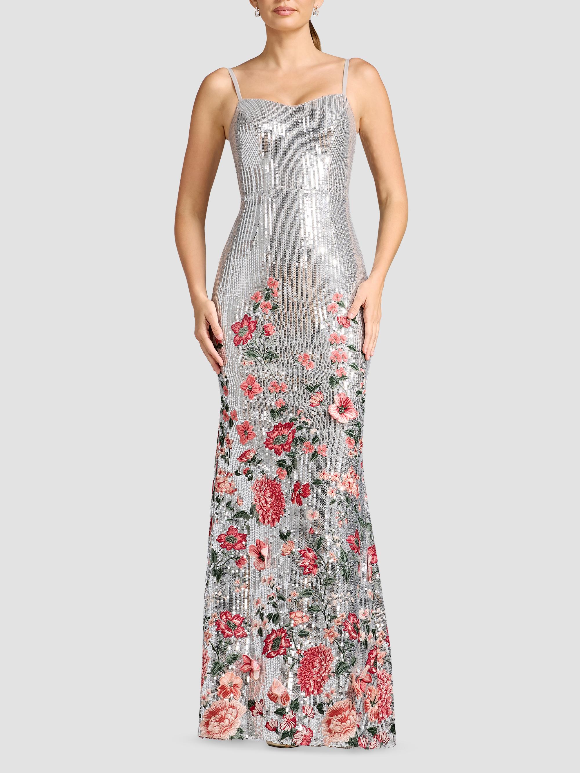 dress the population ava gown Ava Dress M / BLACK-NUDE