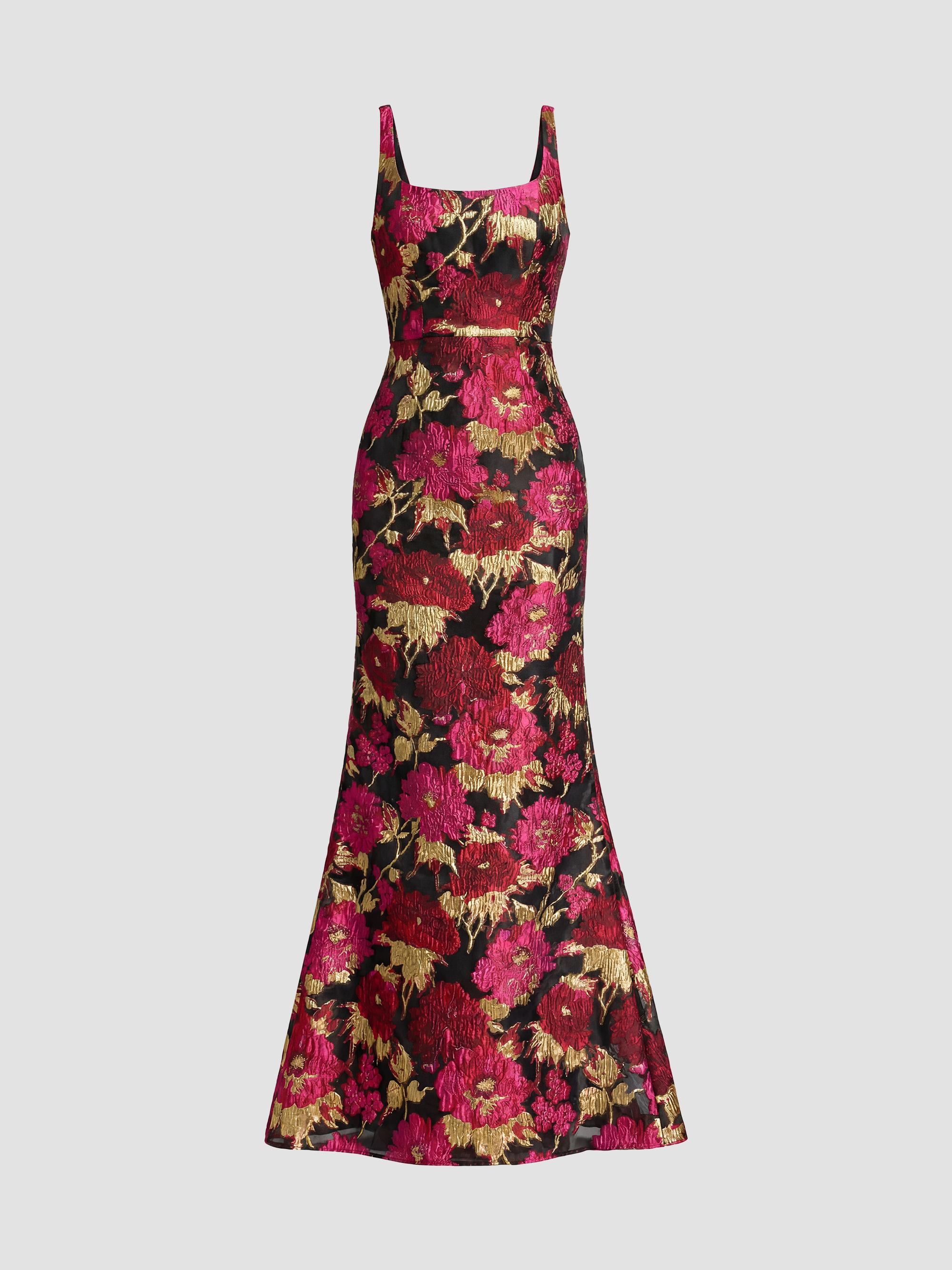 dress the population lorena Dress The Population Lorena Appliqu Gown - Dark Cherry