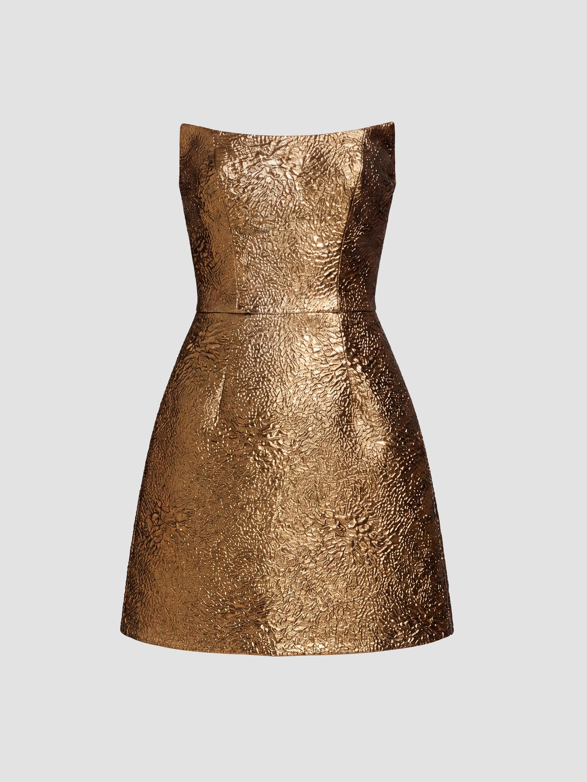 Women's Gold Designer Mini Dresses