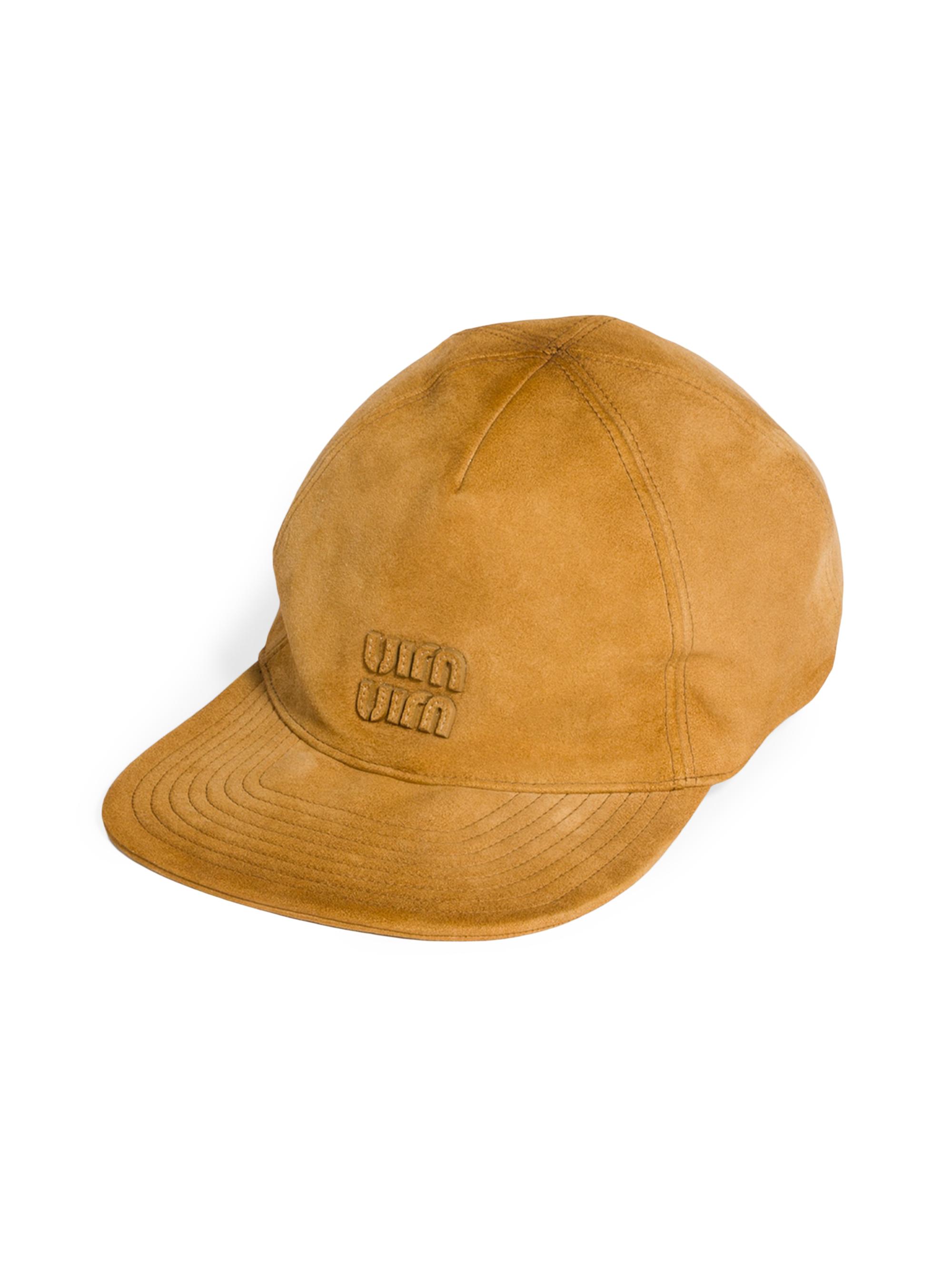 Miu Miu Women's Suede Baseball Cap - Beige Khaki