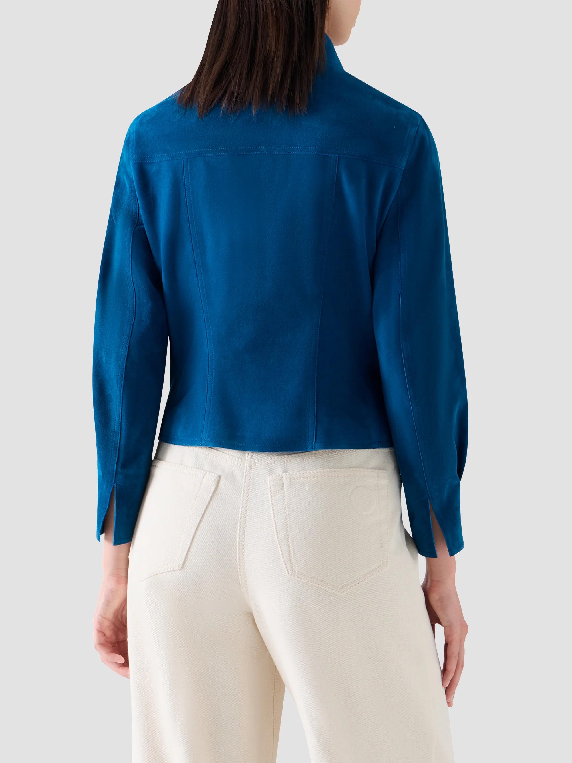 Akris punto Suede Crop Jacket | Saks Fifth Avenue