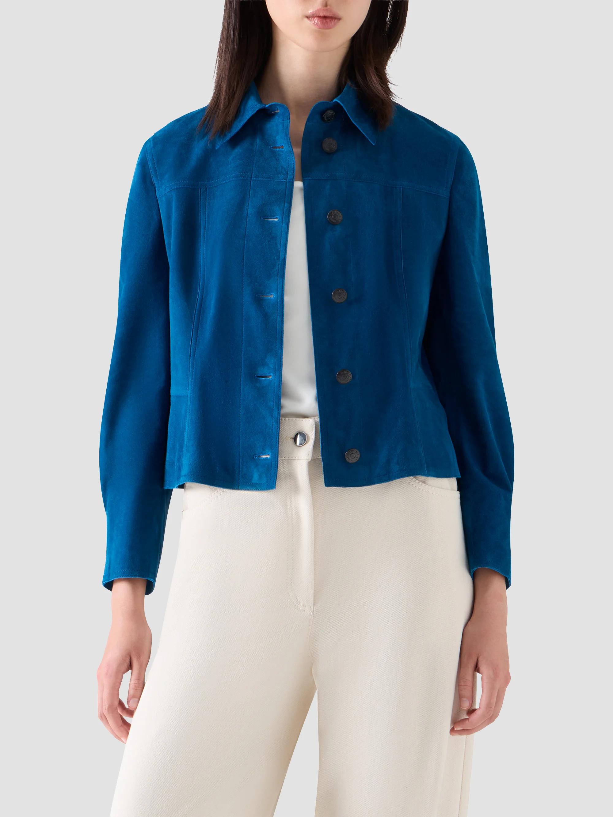 Akris punto Suede Crop Jacket | Saks Fifth Avenue