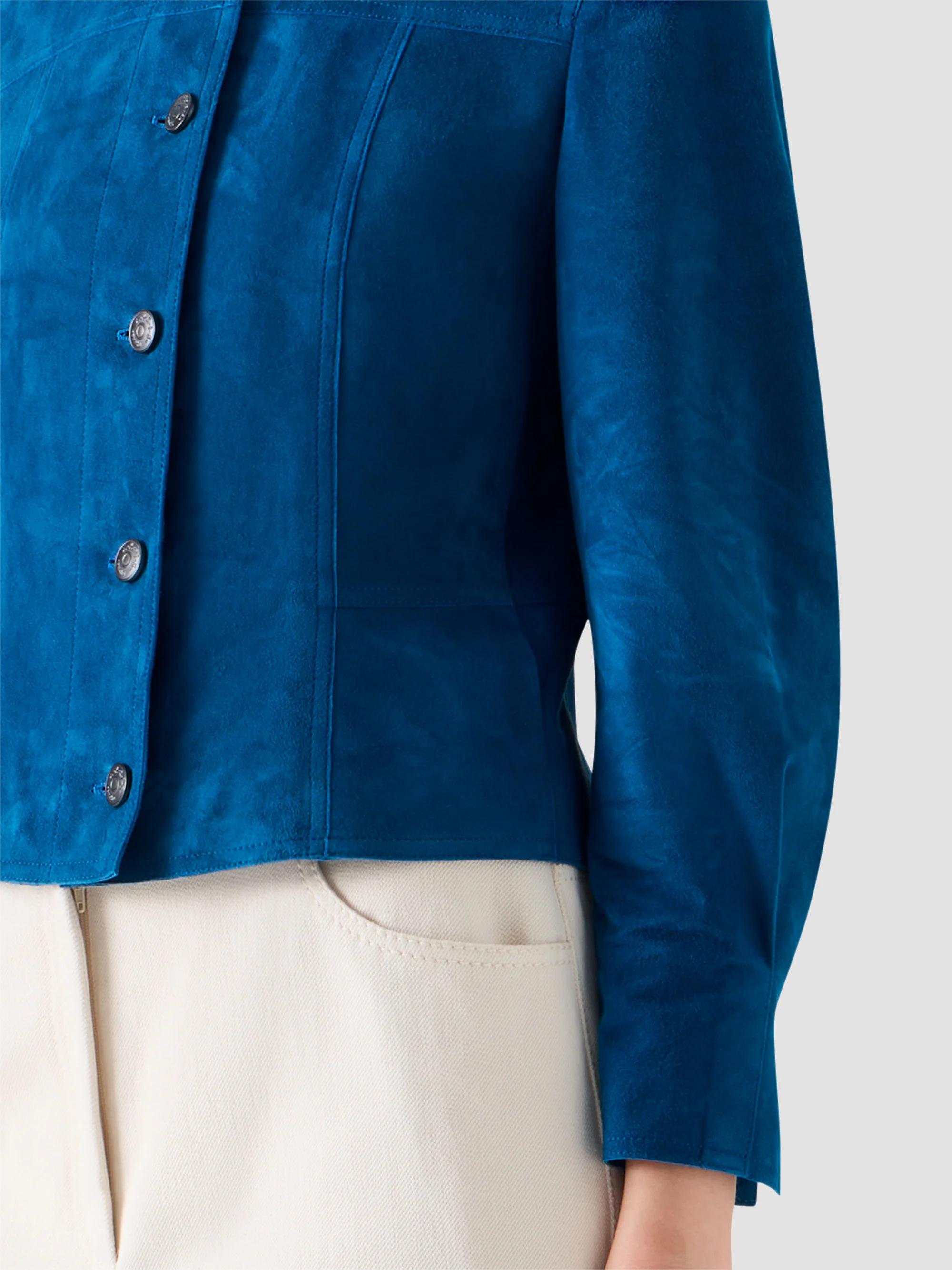 Akris punto Suede Crop Jacket | Saks Fifth Avenue