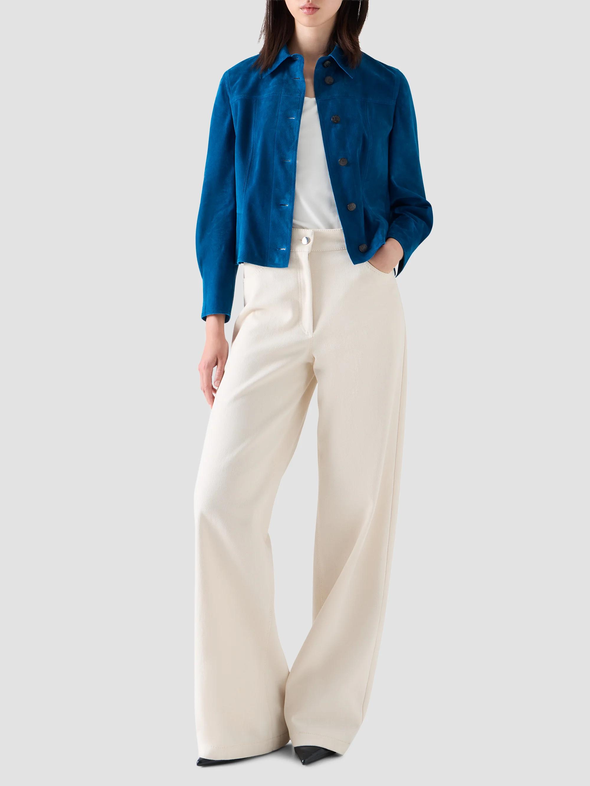 Akris punto Suede Crop Jacket | Saks Fifth Avenue