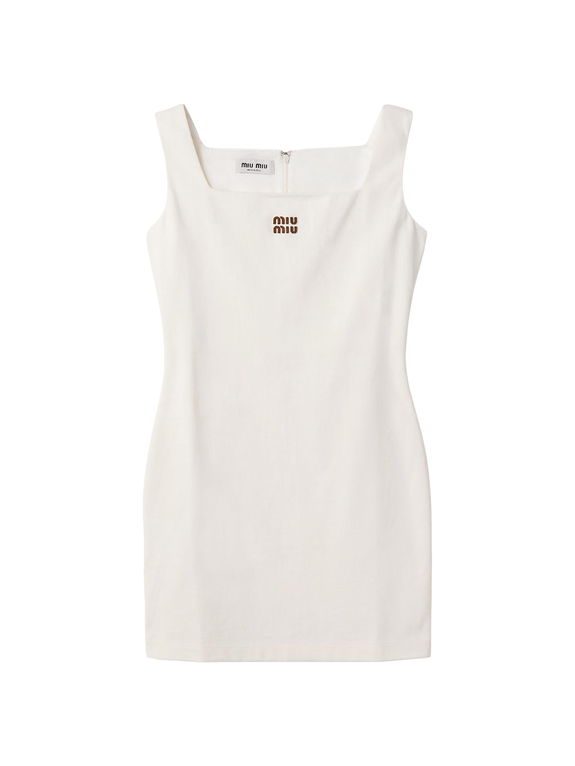 Miu Miu Women's Jersey Mini-Dress - White