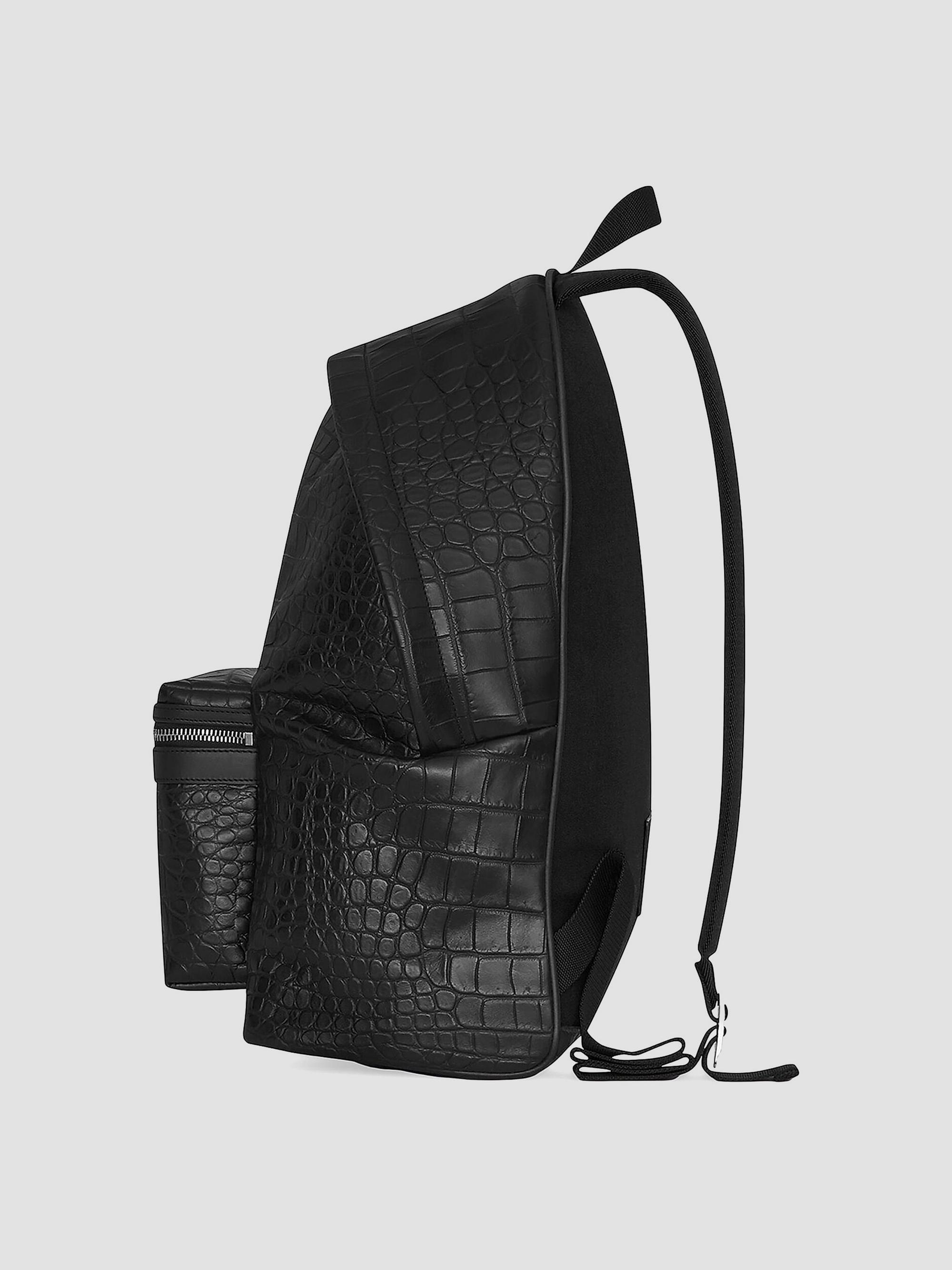 Saint Laurent City Backpack in Crocodile-Embossed Leather | Saks
