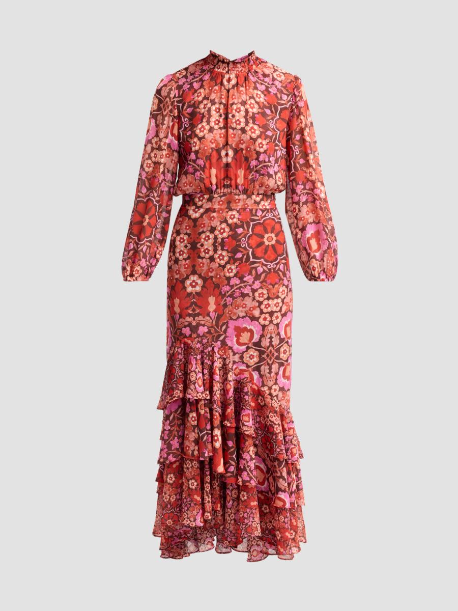 MISA Los Angeles Audrey Floral Georgette Maxi Dress | Saks Fifth Avenue
