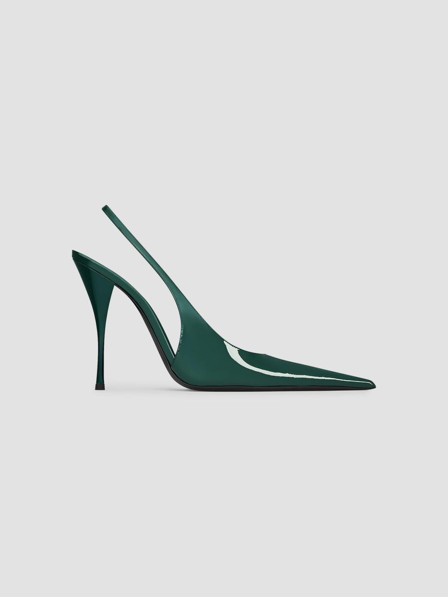 Saint Laurent P.A.R.I.S. Slingback Pumps in Patent Leather | Saks Fifth ...