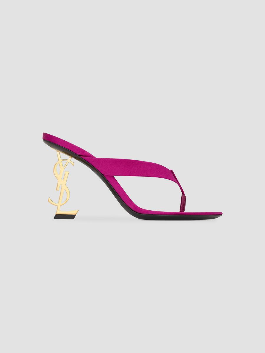 Saint Laurent Opyum Mules in Satin Crepe | Saks Fifth Avenue