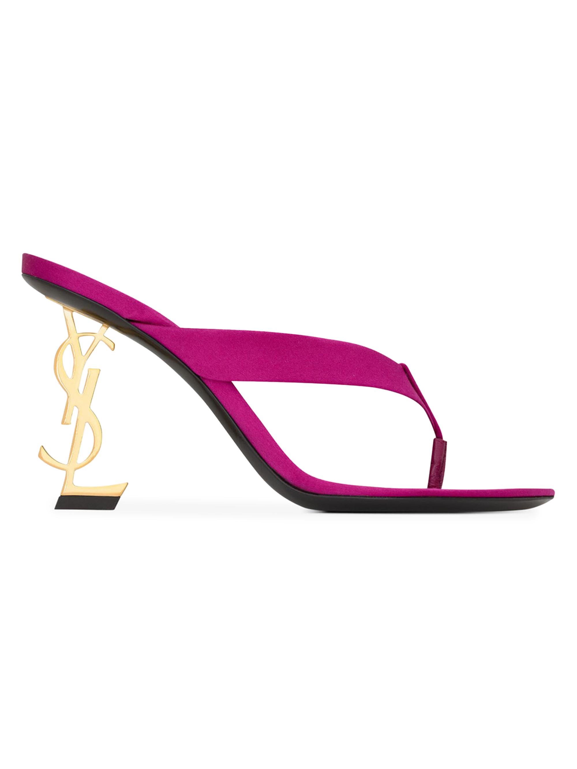 Saint Laurent Opyum Mules in Satin Crepe | Saks Fifth Avenue