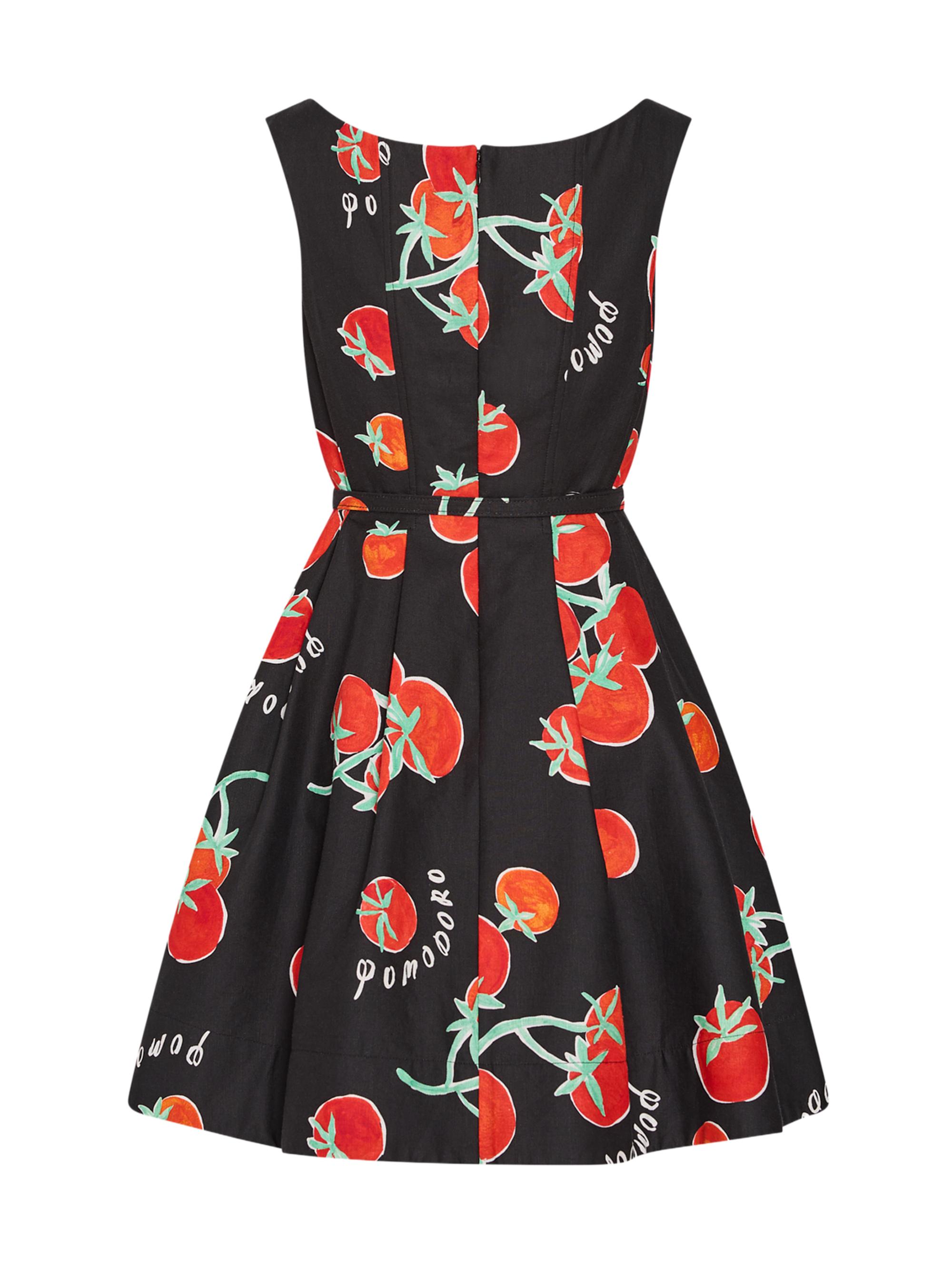 Milly Women's Peggy Off-The-Shoulder Tomato Print Minidress - Black Red | Thumbnail 2