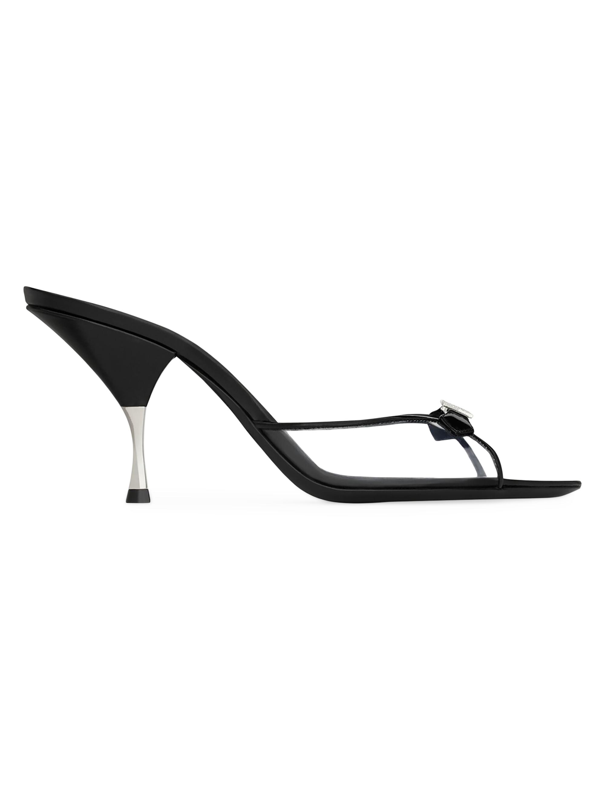Saint Laurent Women's Jerry Mules in Tpu and Rhinestones - Black | Thumbnail 4