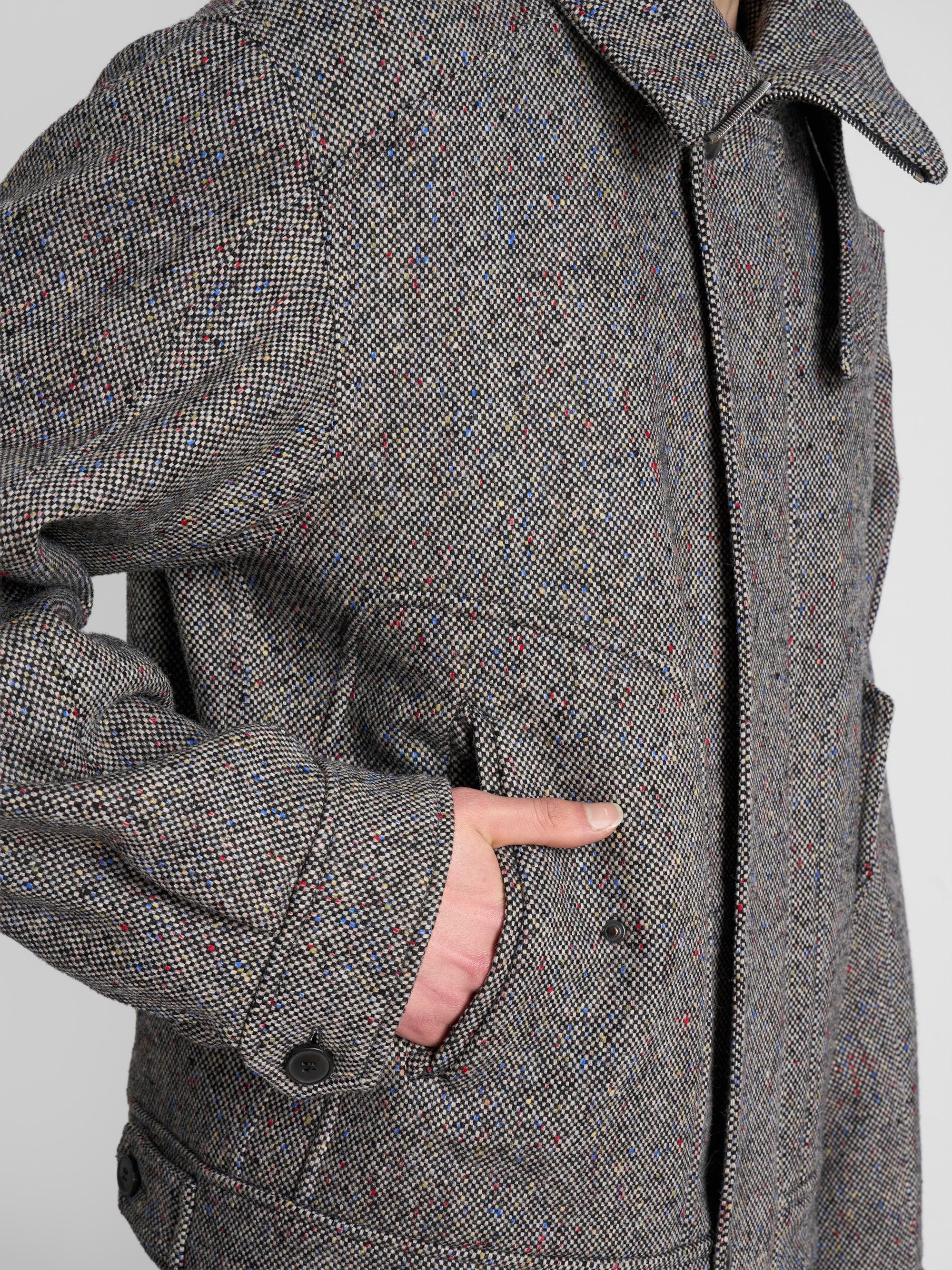 Dries Van Noten Tweed Wool Zip-Front Jacket | Saks Fifth Avenue