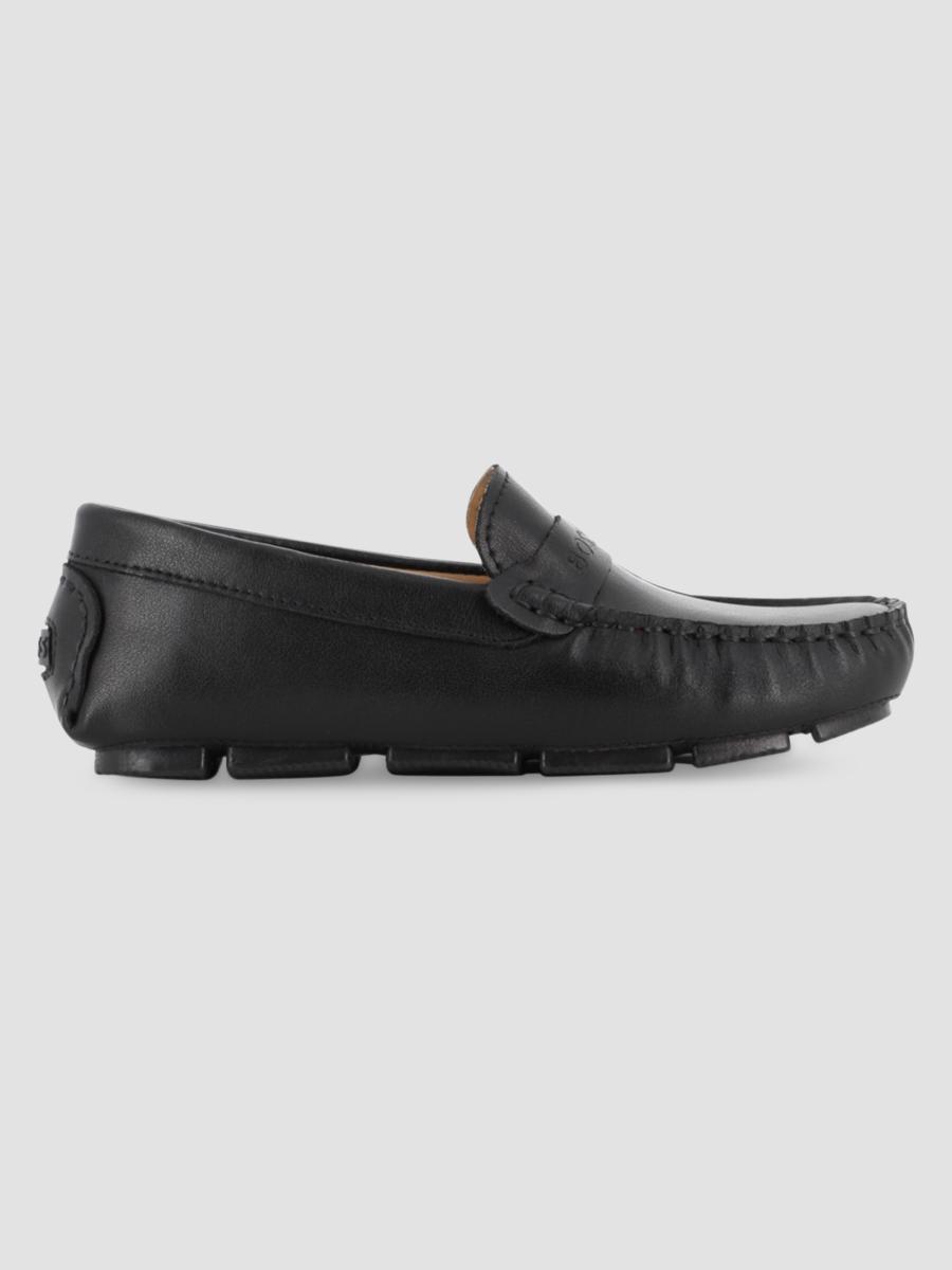 Hugo Boss Logo-detail Loafers In Black