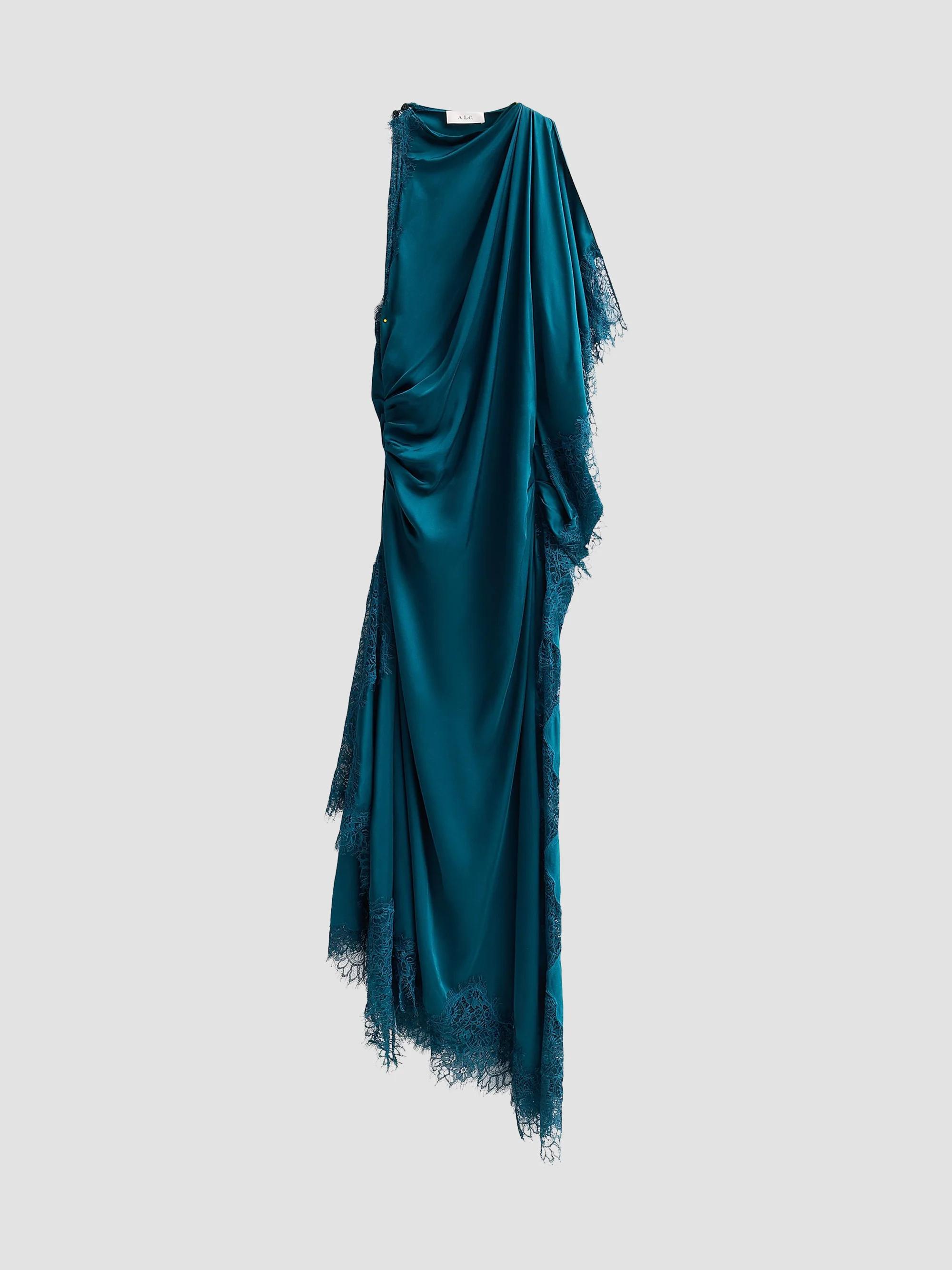 alessia asymmetric feather trim midi dress A.L.C. Lace-Trimmed brooke-hoco-2026 FIT About 61 from AW.Bridal A-line Scoop/U-Neck Ankle Size:42 - 50